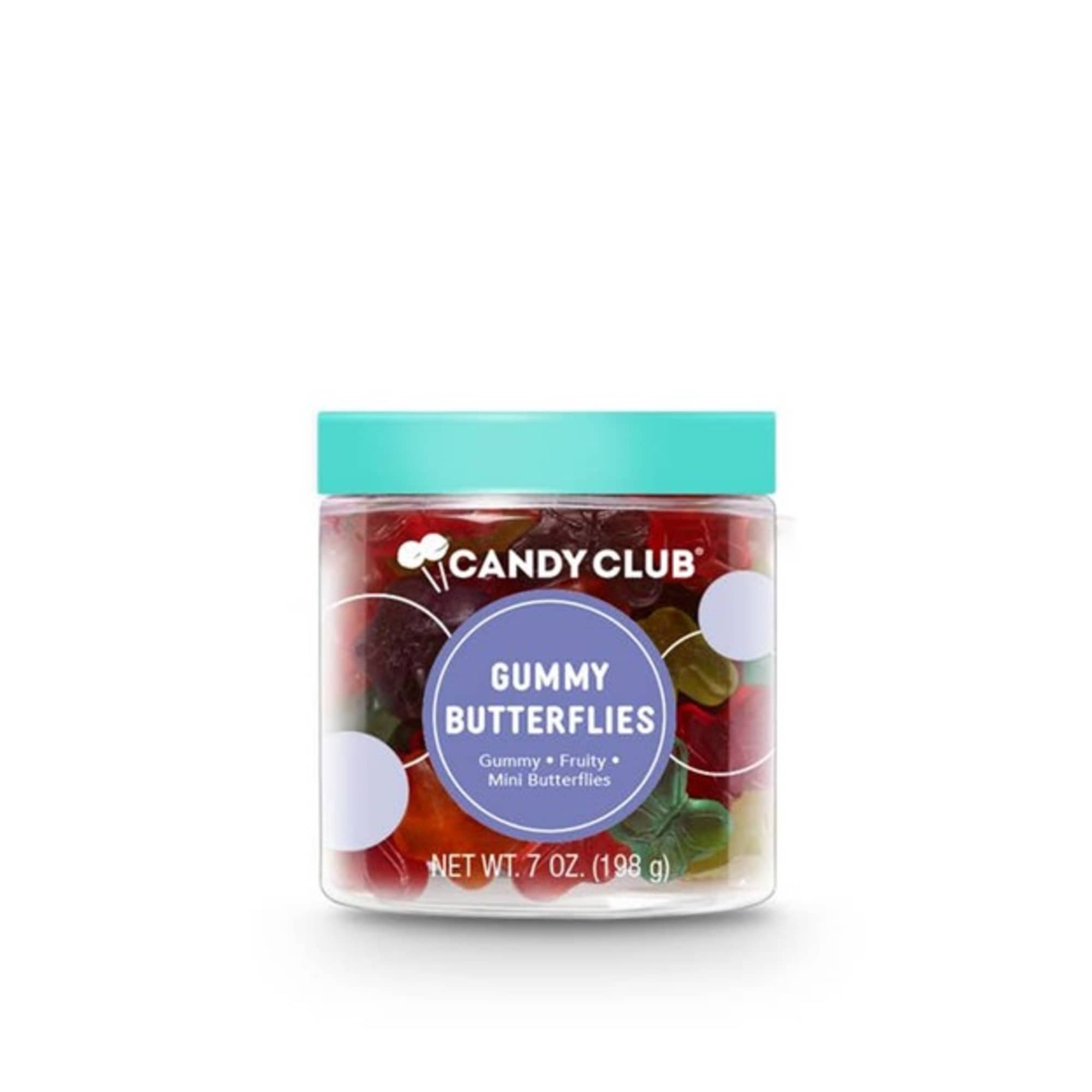 Select this adorable gummy candy in the shape of butterflies. This jar