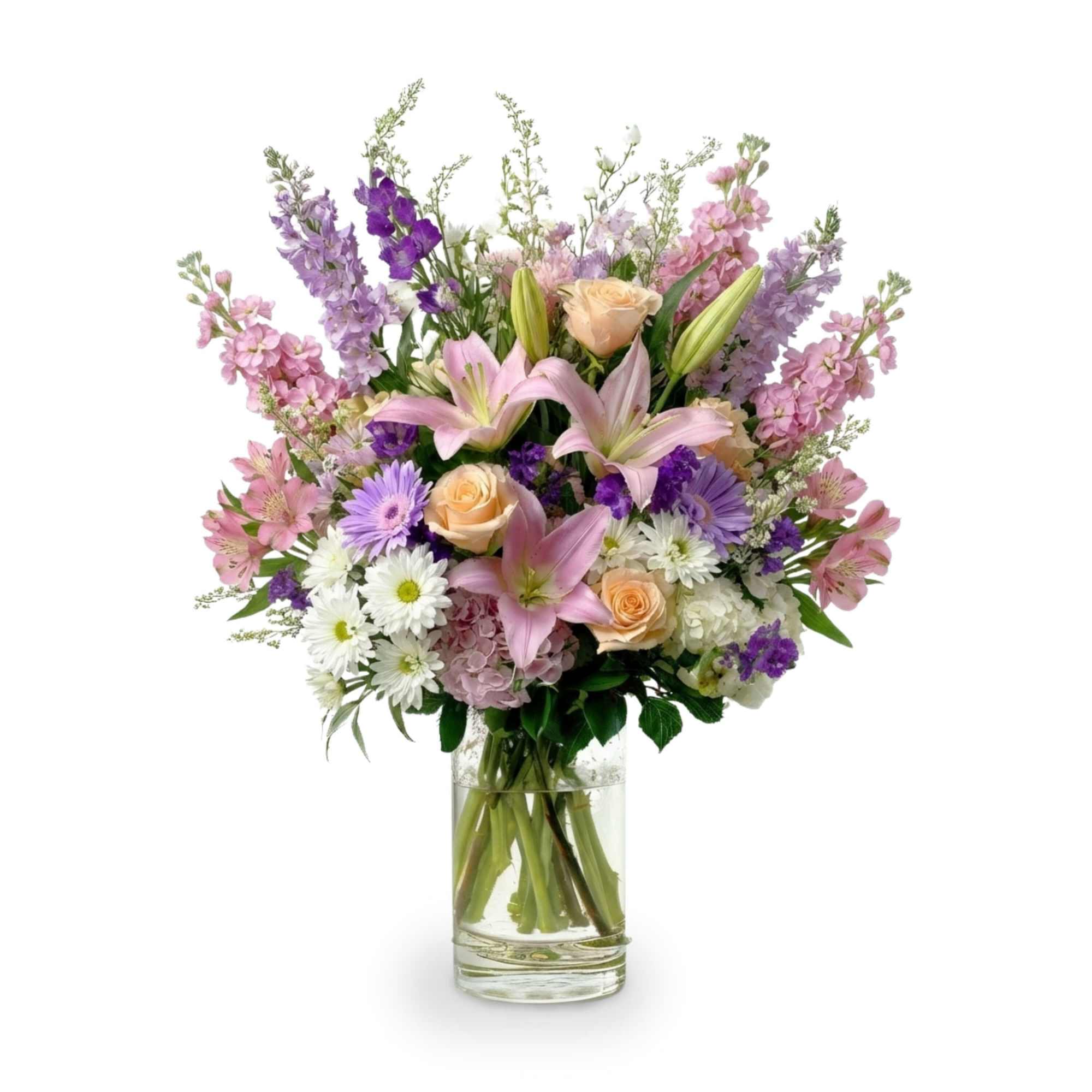 This elegant Mother&rsquo;s Day bouquet blends the charm of blush pink lilies, photo 2 of 2