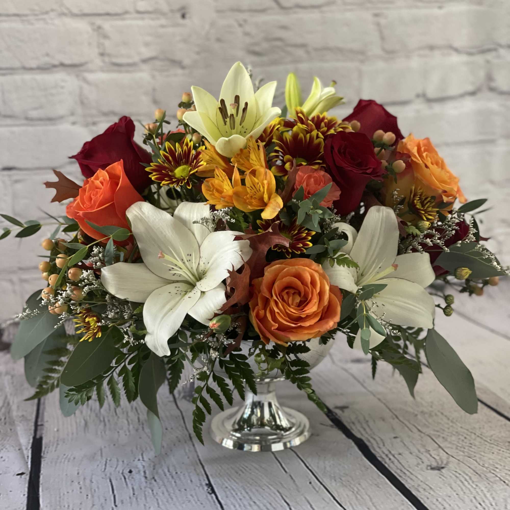 Celebrate the spirit of Thanksgiving with our exquisite Gratitude centerpiece, an opulent, photo 3 of 3