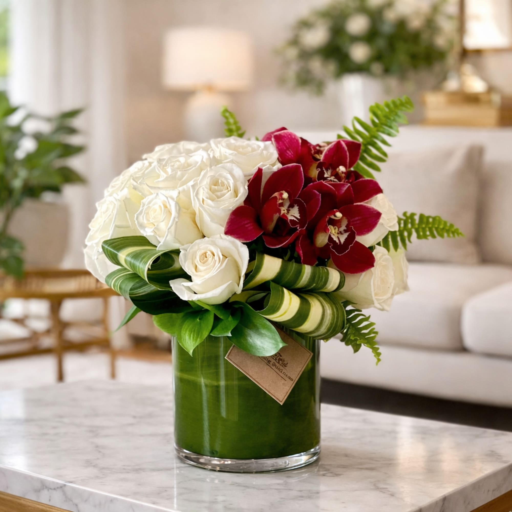 Elevate any space with the elegant charm of the Mischa arrangement&mdash;a modern