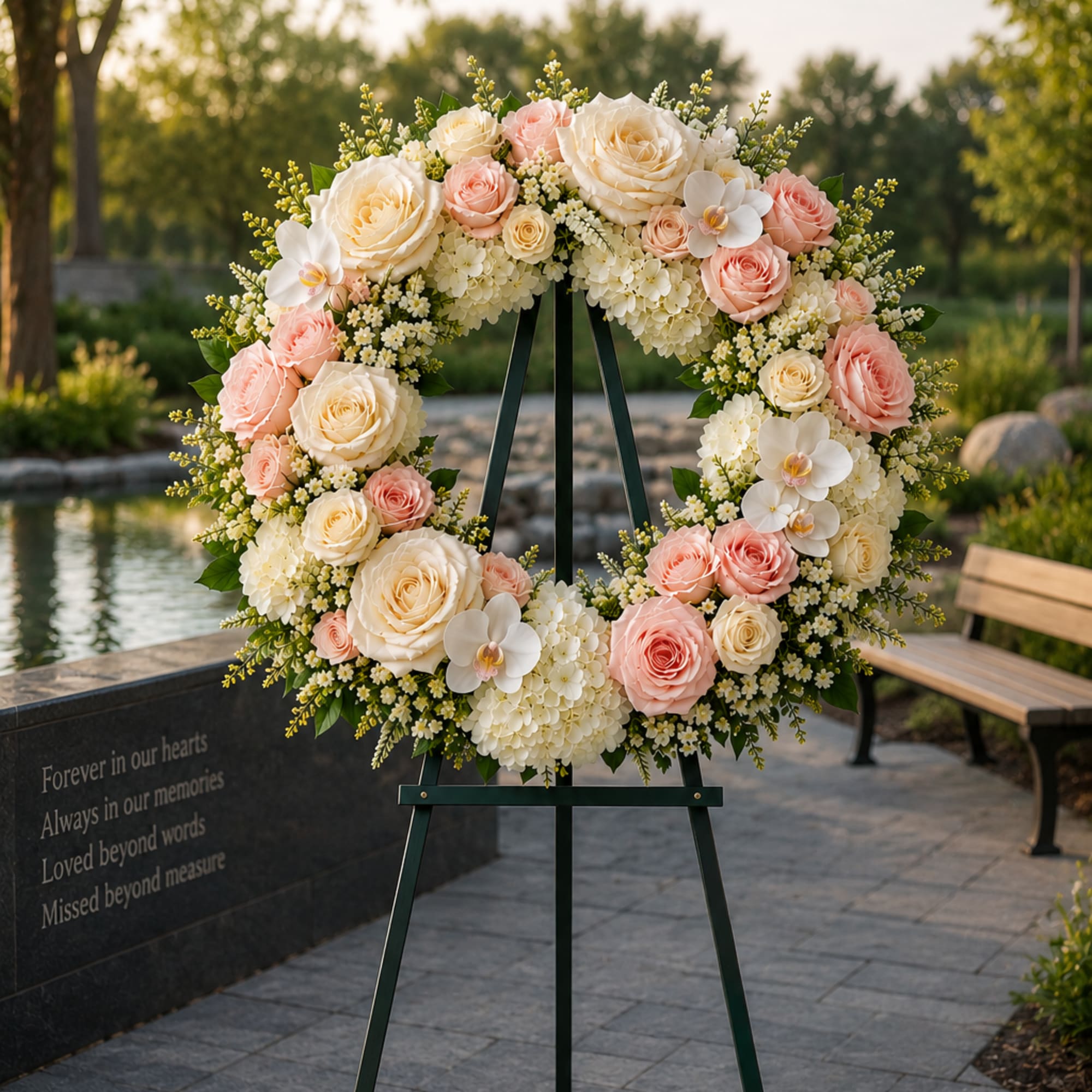 Honor a beautiful life with the timeless elegance of our Blush Garden, photo 2 of 2