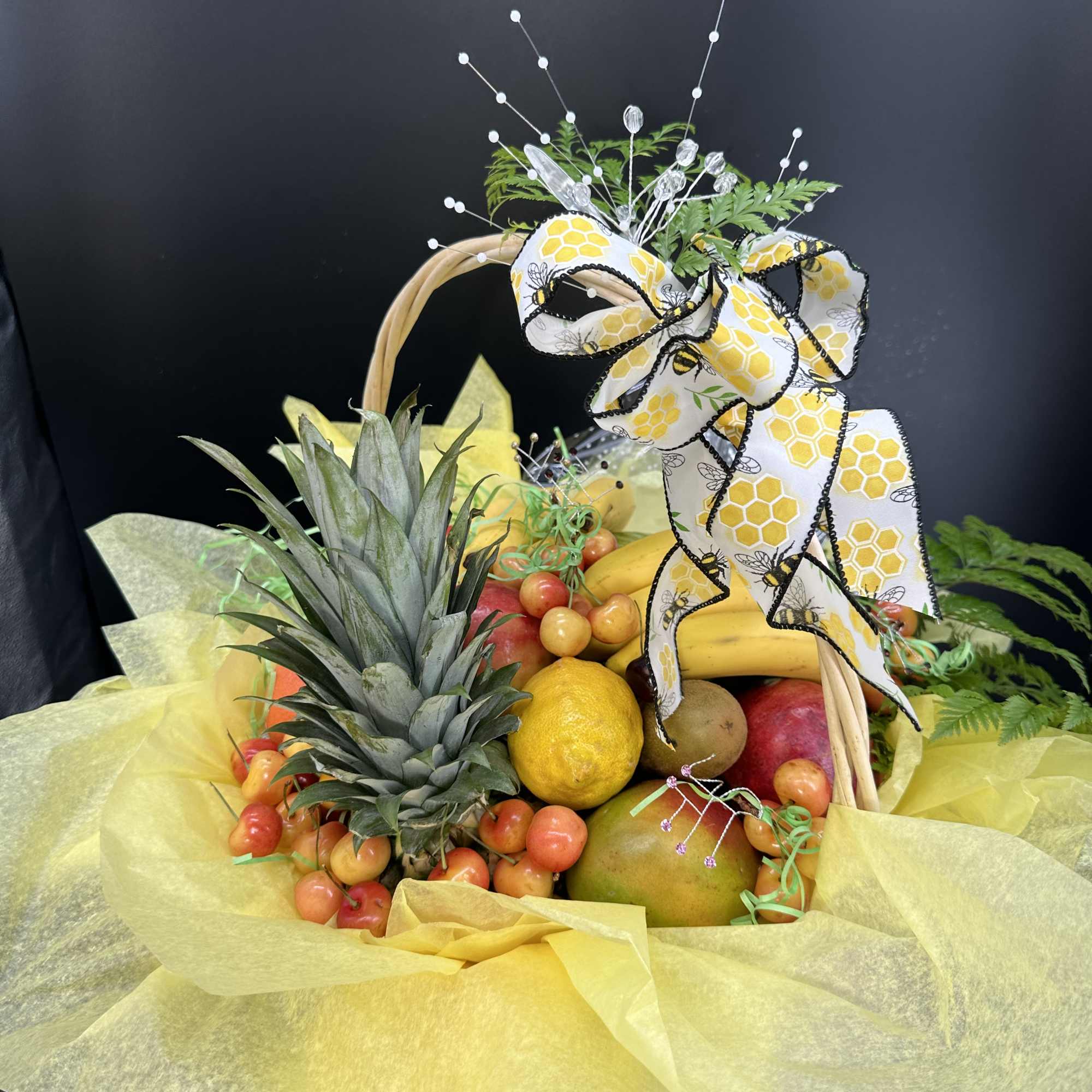 This handcrafted  fruits arrangement crafted with organic ,hand selected fruits sourced, photo 2 of 6