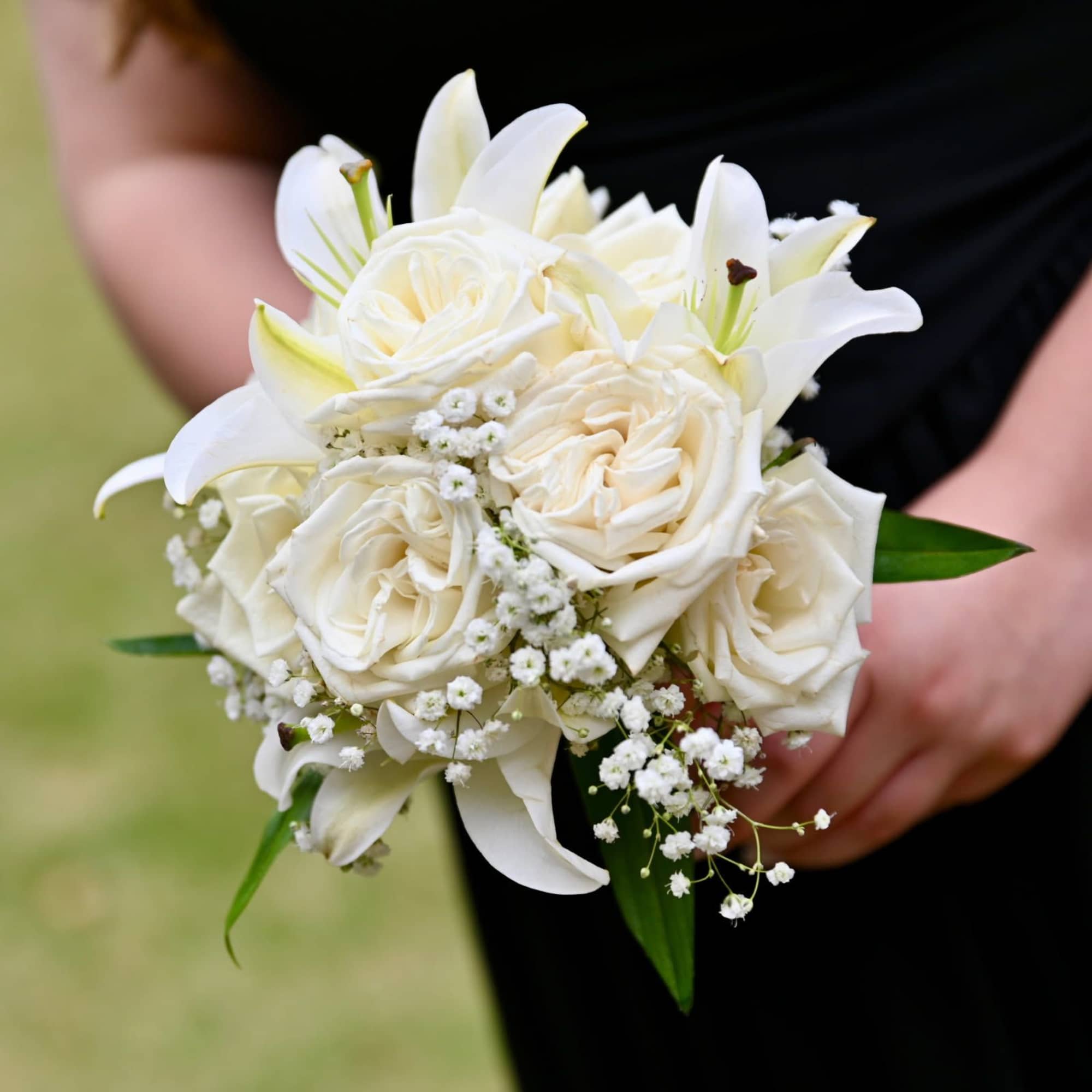 This is an elegant handheld bouquet, perfect for proms, weddings, graduation, or, photo 2 of 2