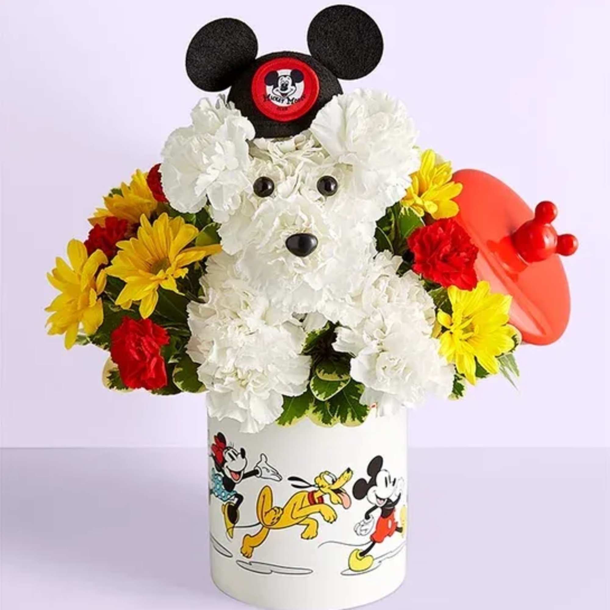 EXCLUSIVE Our signature flower pup has plenty of character(s)! Part of our