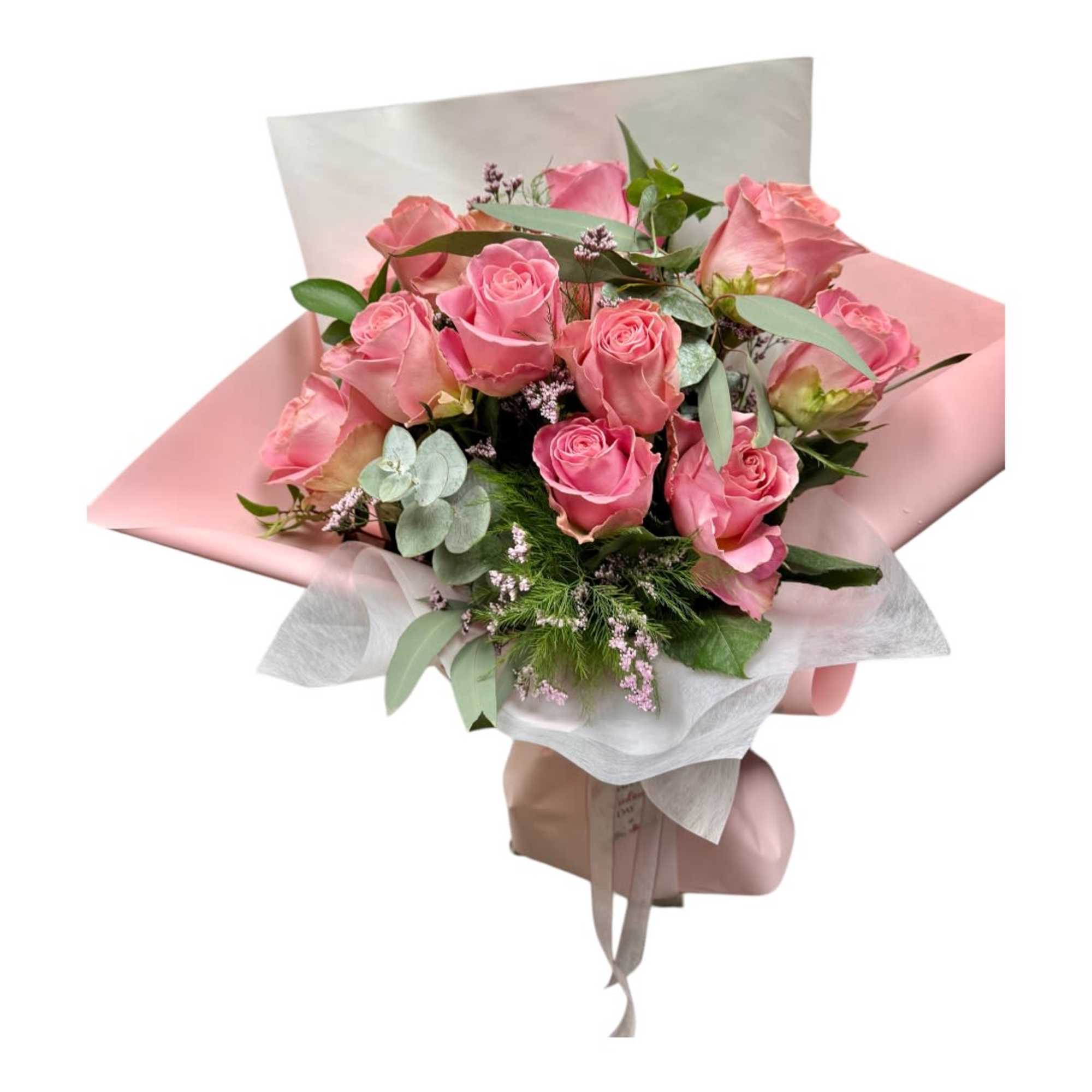 Pink roses . Baby breth