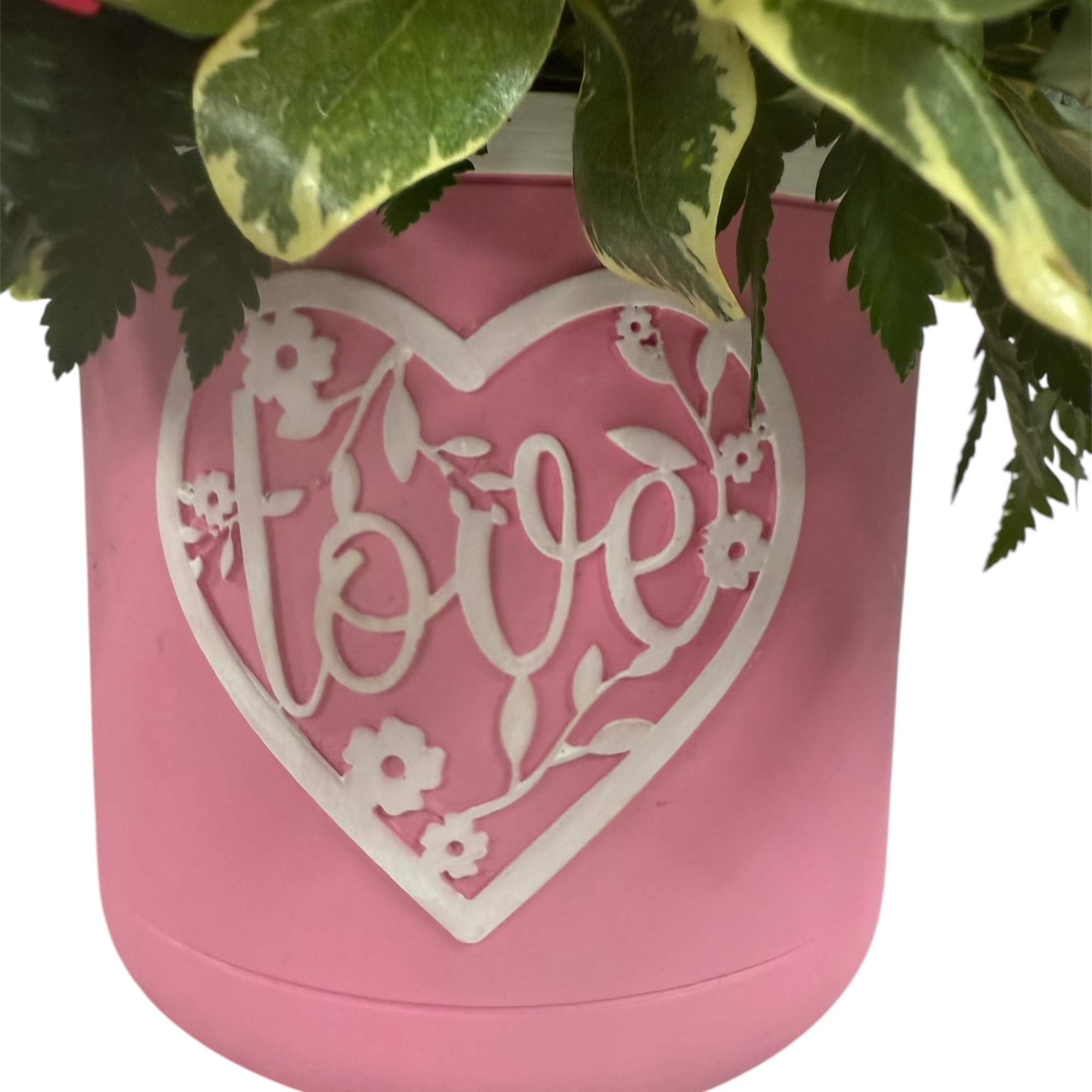A mix of spring flowers perfect for mom in a keepsake container, photo 2 of 2