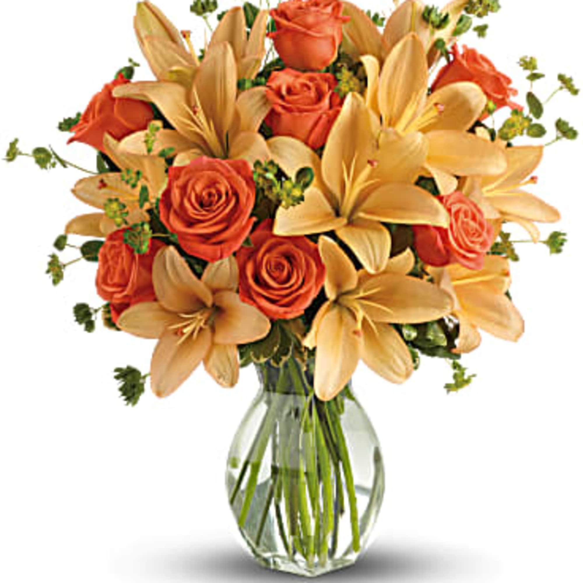 As wondrous as a fiery sunset, this bold gift holds warm orange