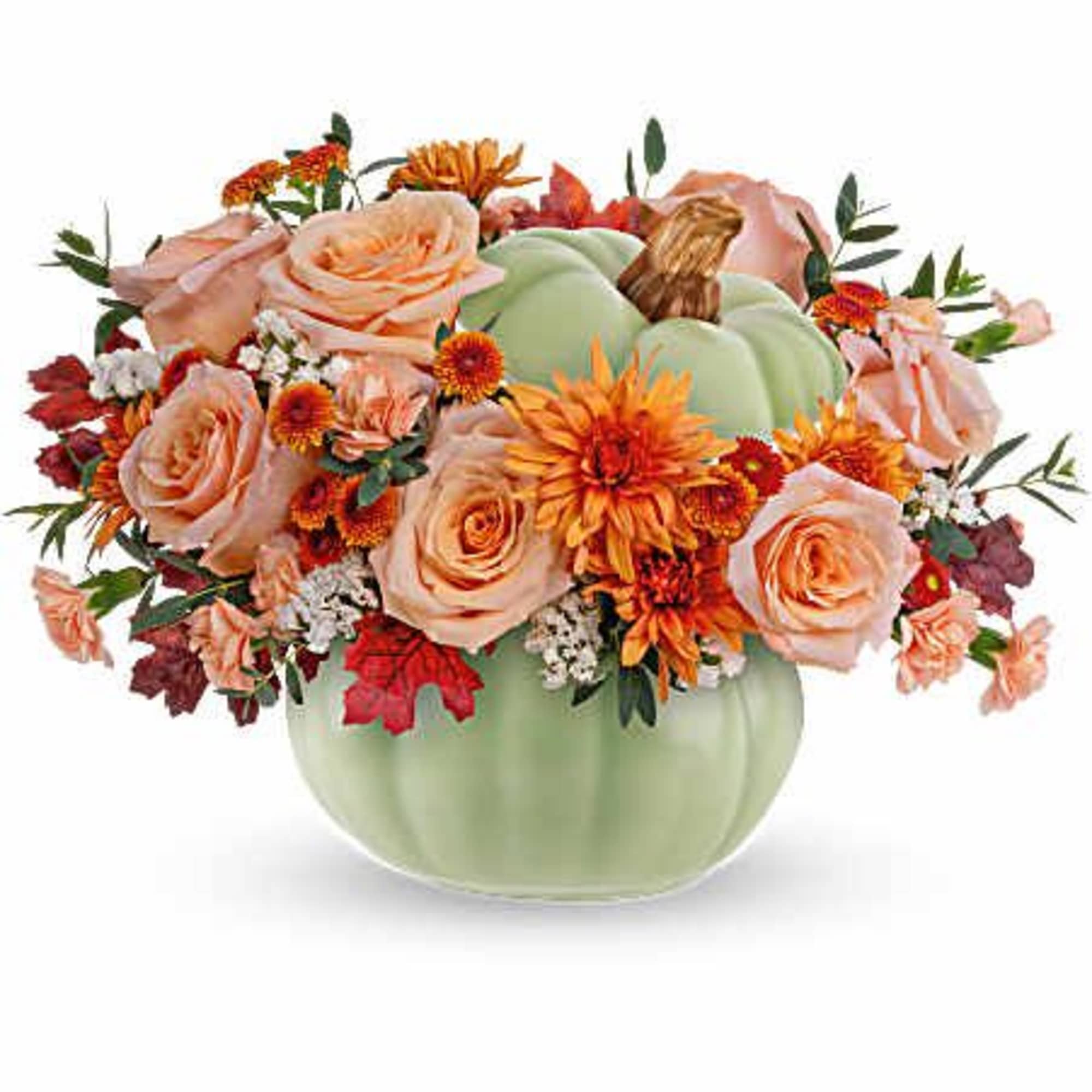 Harvest the magic of this charming sage pumpkin and its gorgeous seasonal