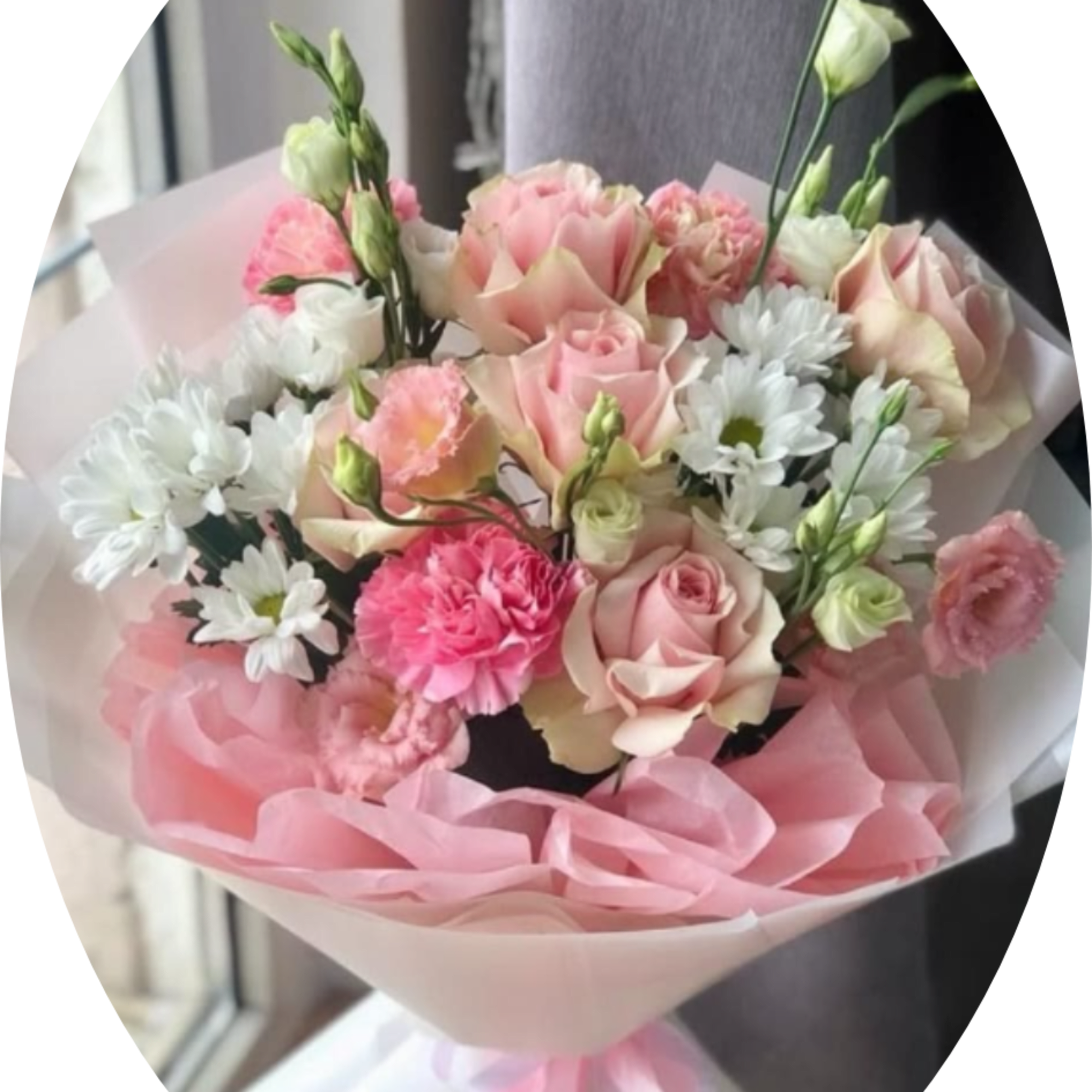 A soft, romantic birthday bouquet that reads like a celebration in blush