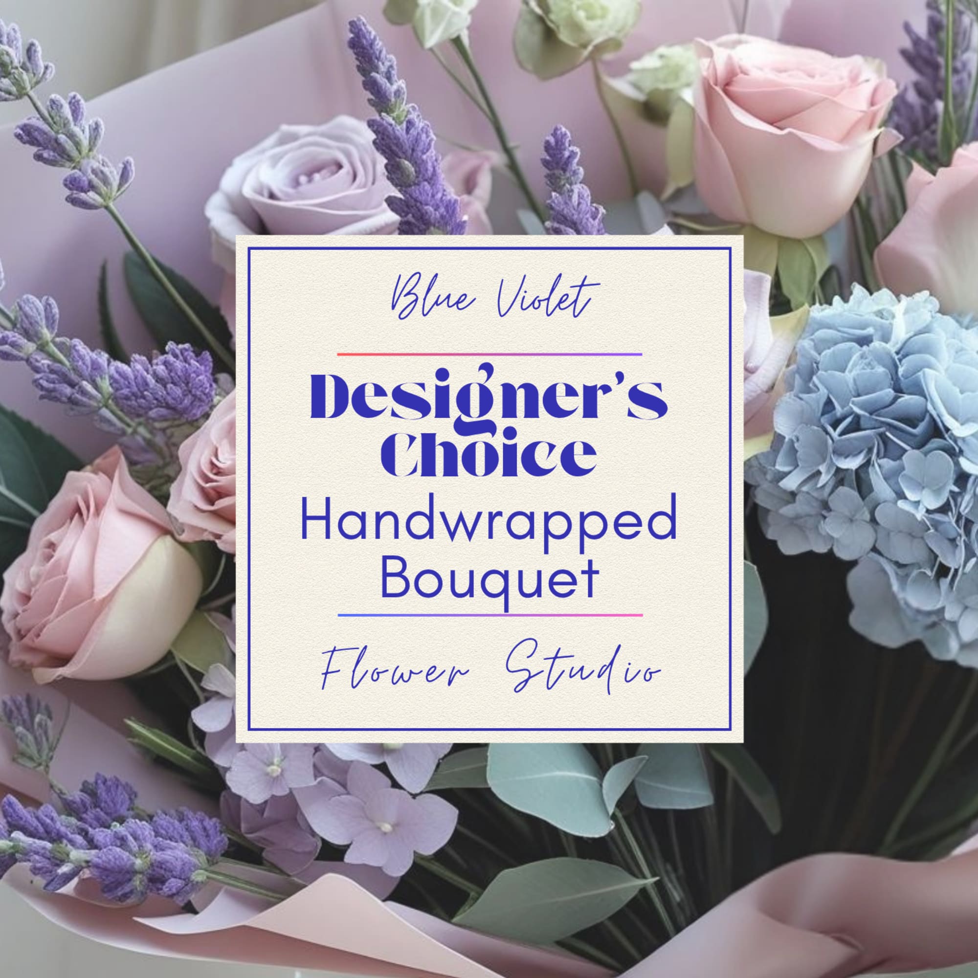 Designer's Choice Handwrapped Bouquetby Blue Violet Flower Studio