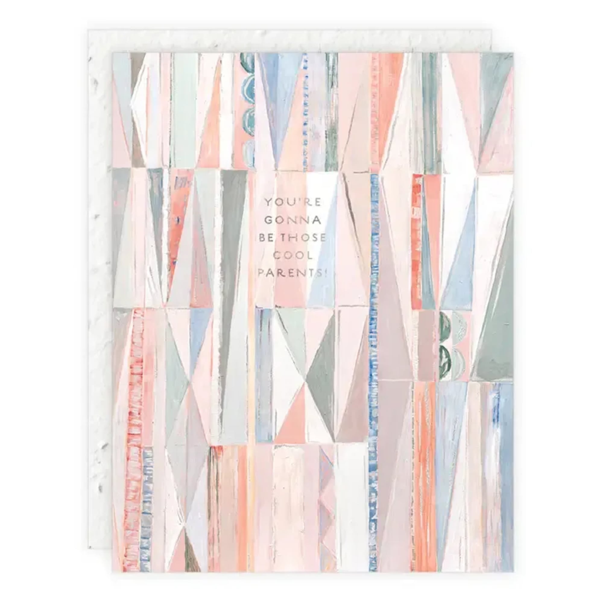 Pastel greeting card with the text "You're gonna be those cool parents!"