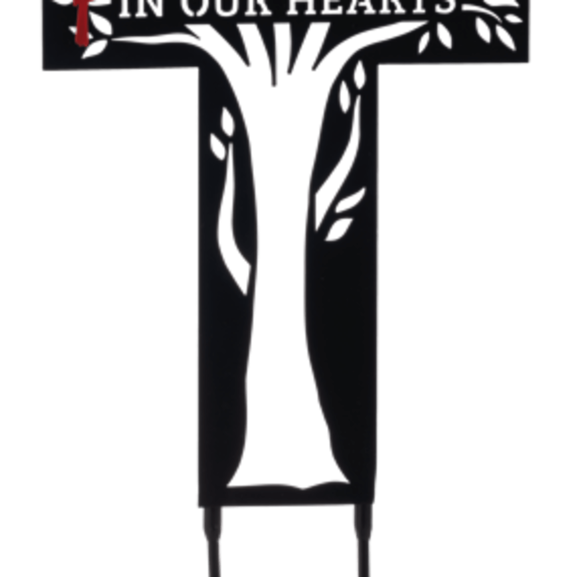 Laser Cut Cardinal Memorial Cross Stake
Choose between "I am always with you"