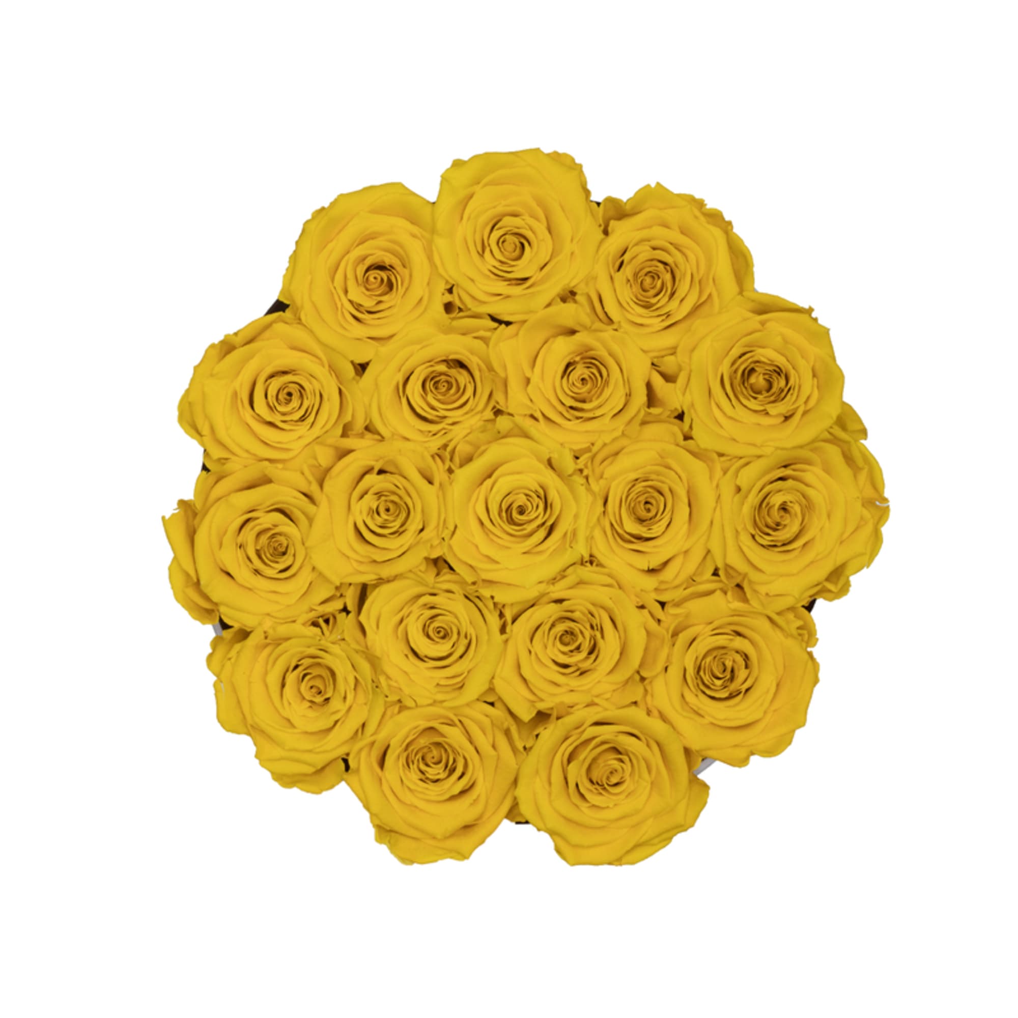 Round bouquet of yellow roses