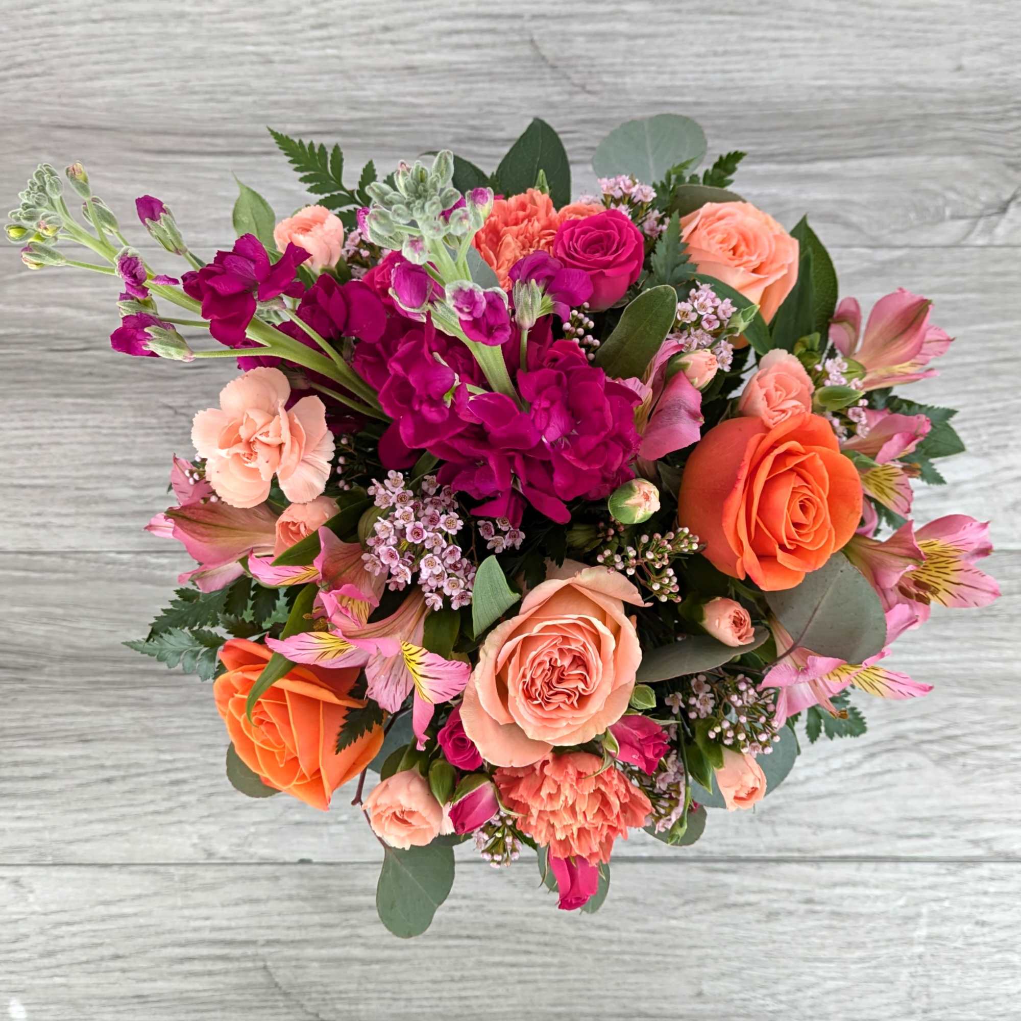 Peach Harvest is A Ladybug Floral exclusive bouquet. This bouquet stock roses, photo 2 of 3