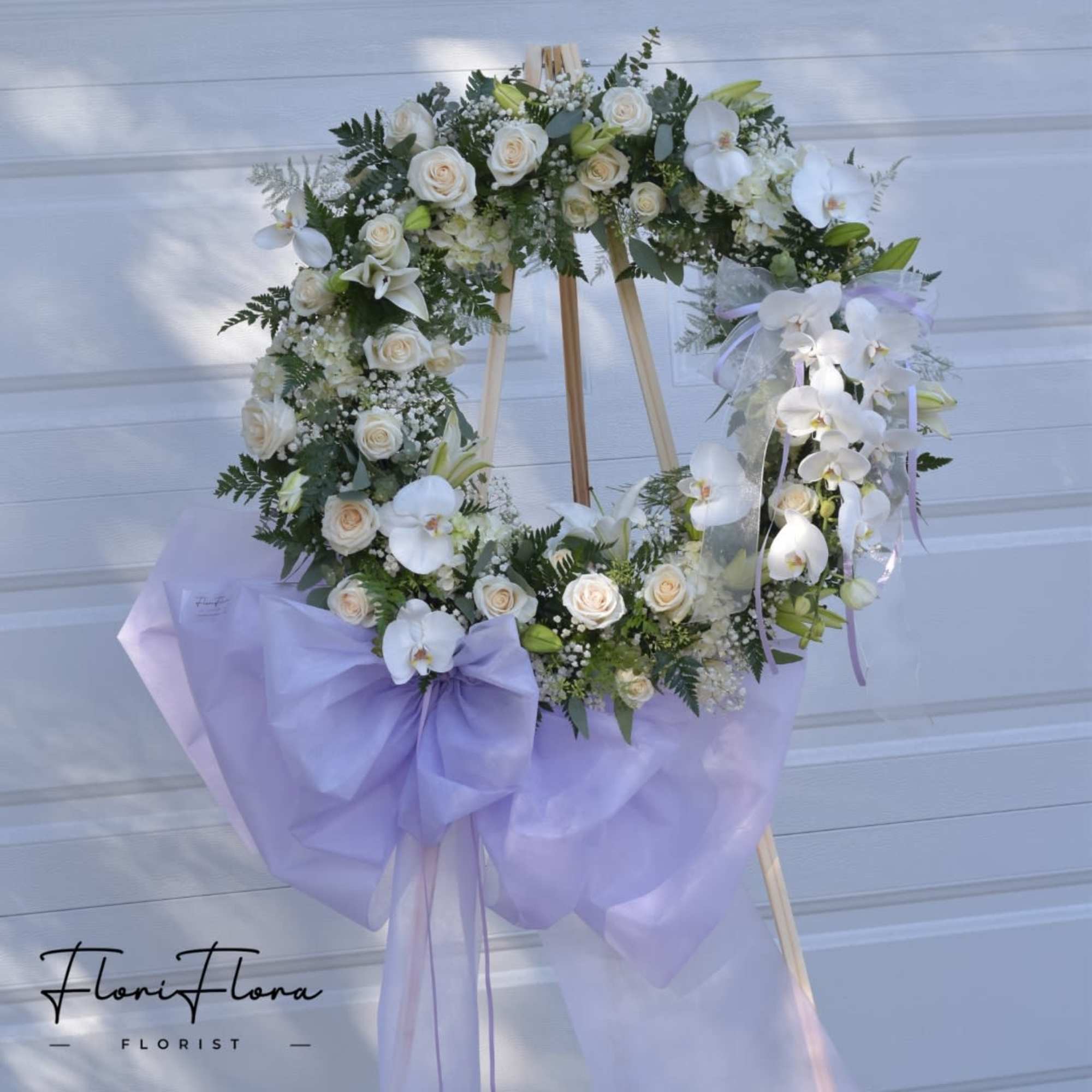 -18 inches Wreath or 24 inches Wreath
Include:
- 1 wooden stand 66 inches
-