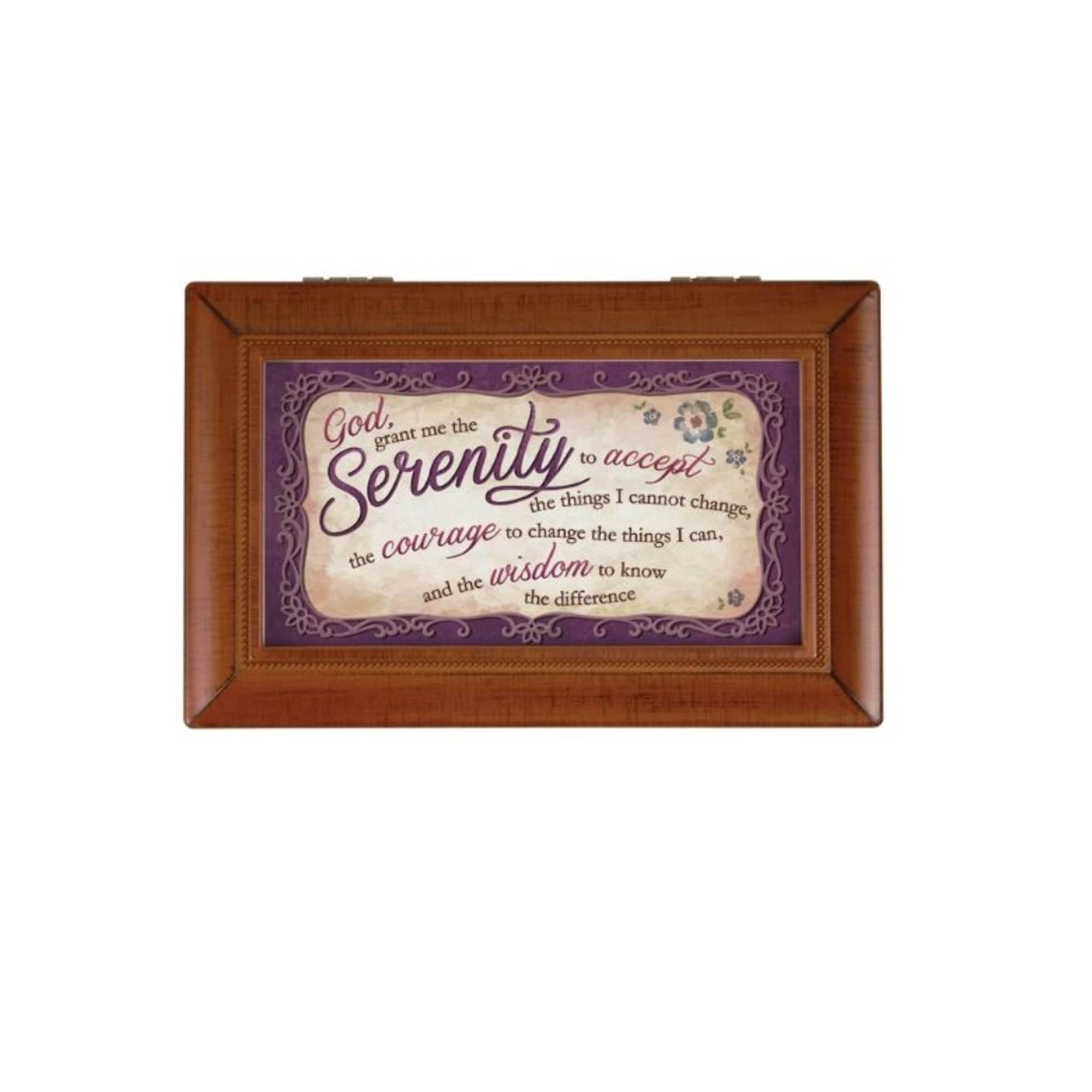 Wooden framed plaque with a Serenity Prayer print