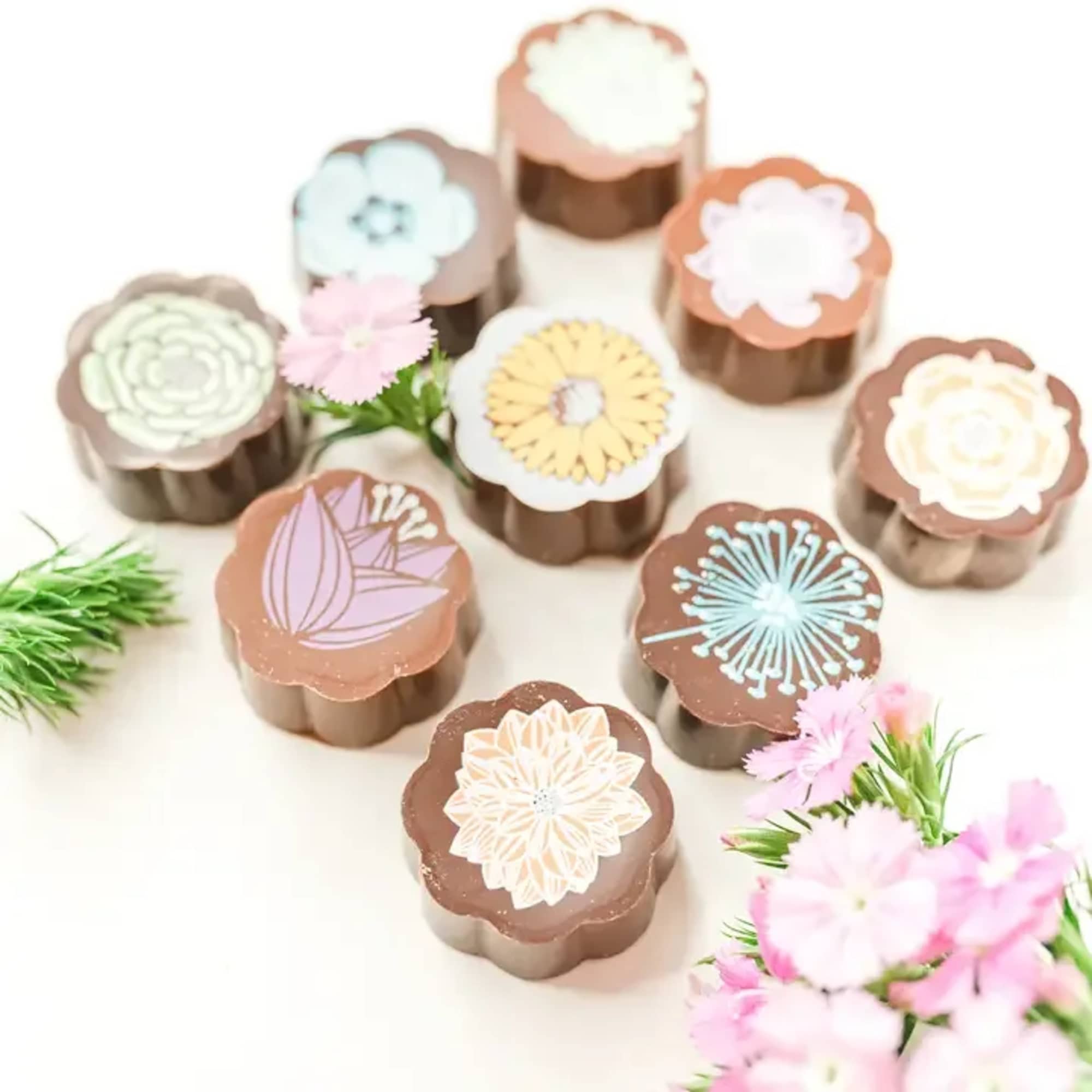 A mix of Milk and Dark Chocolate covering a soft creamy European, photo 2 of 2