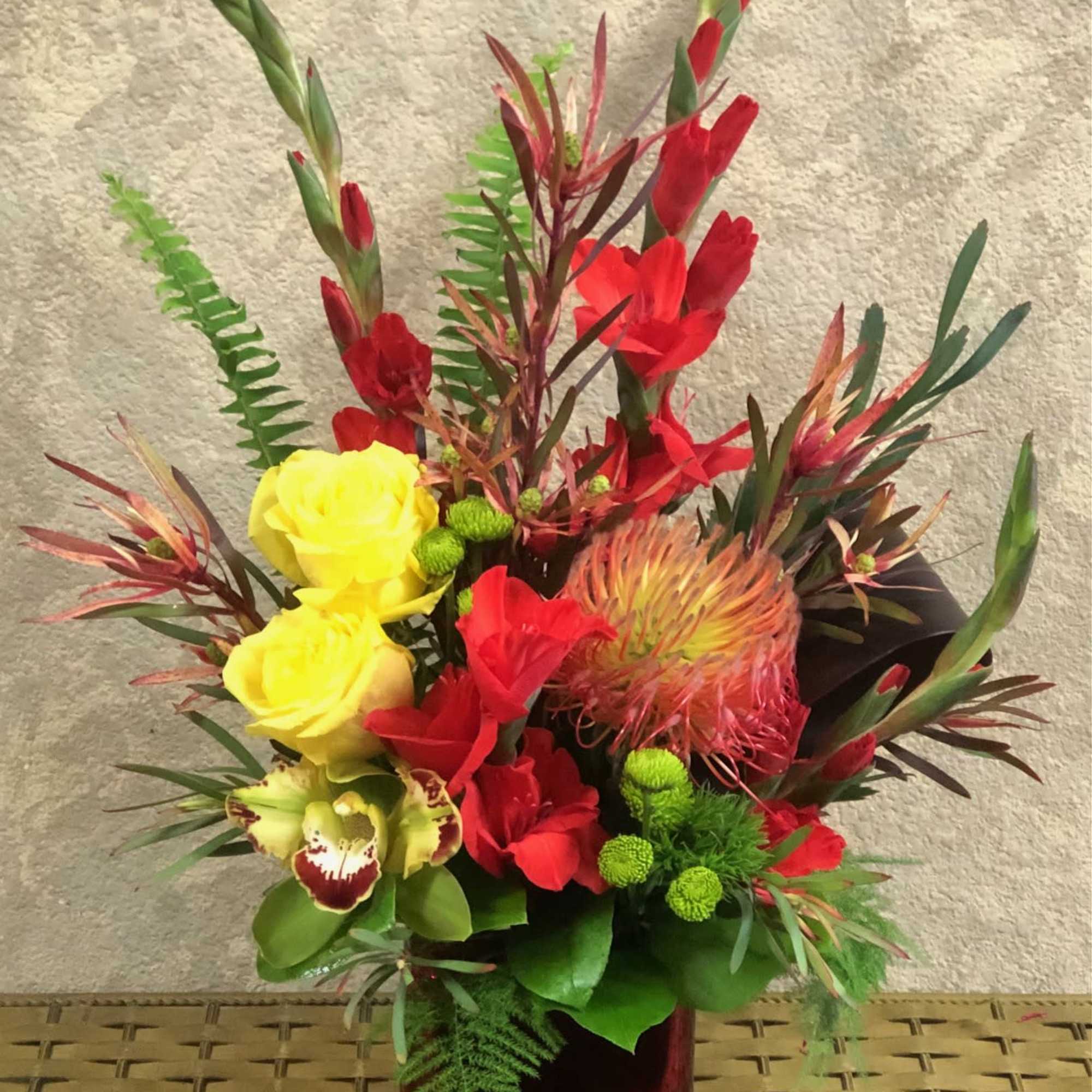 This arrangement is perfect for firemen, retirement or funeral. ype of Flowers:, photo 2 of 2