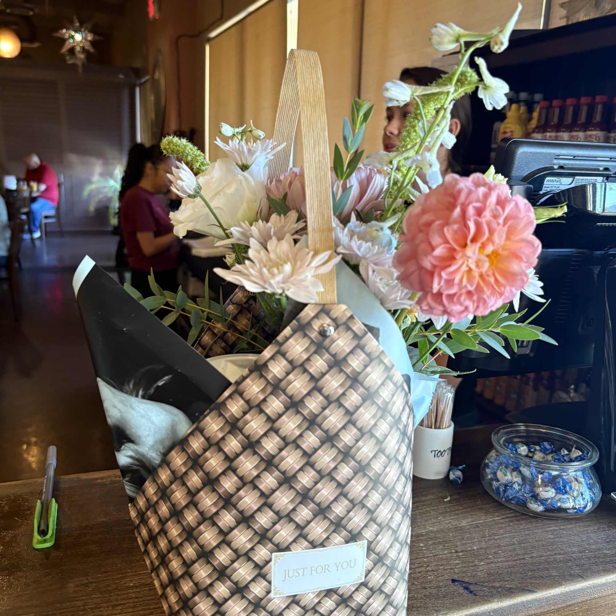 Brighten someone&rsquo;s day with flowers and freshly roasted coffee &mdash; delivered together.
A, photo 2 of 3