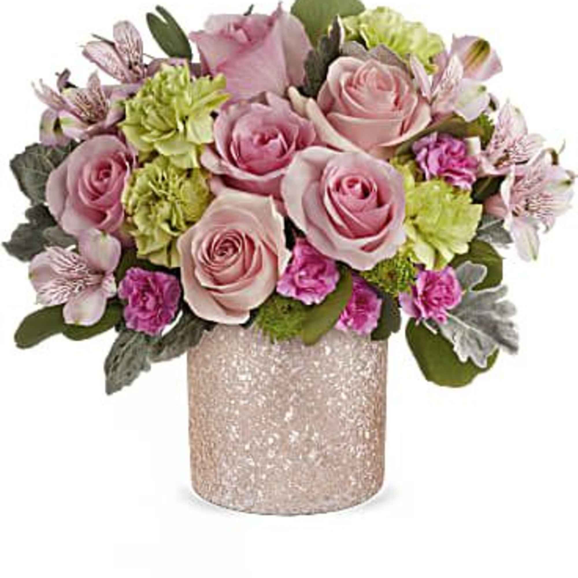 Shower her with love using the dazzling Blooming Brilliant cylinder, adorned in
