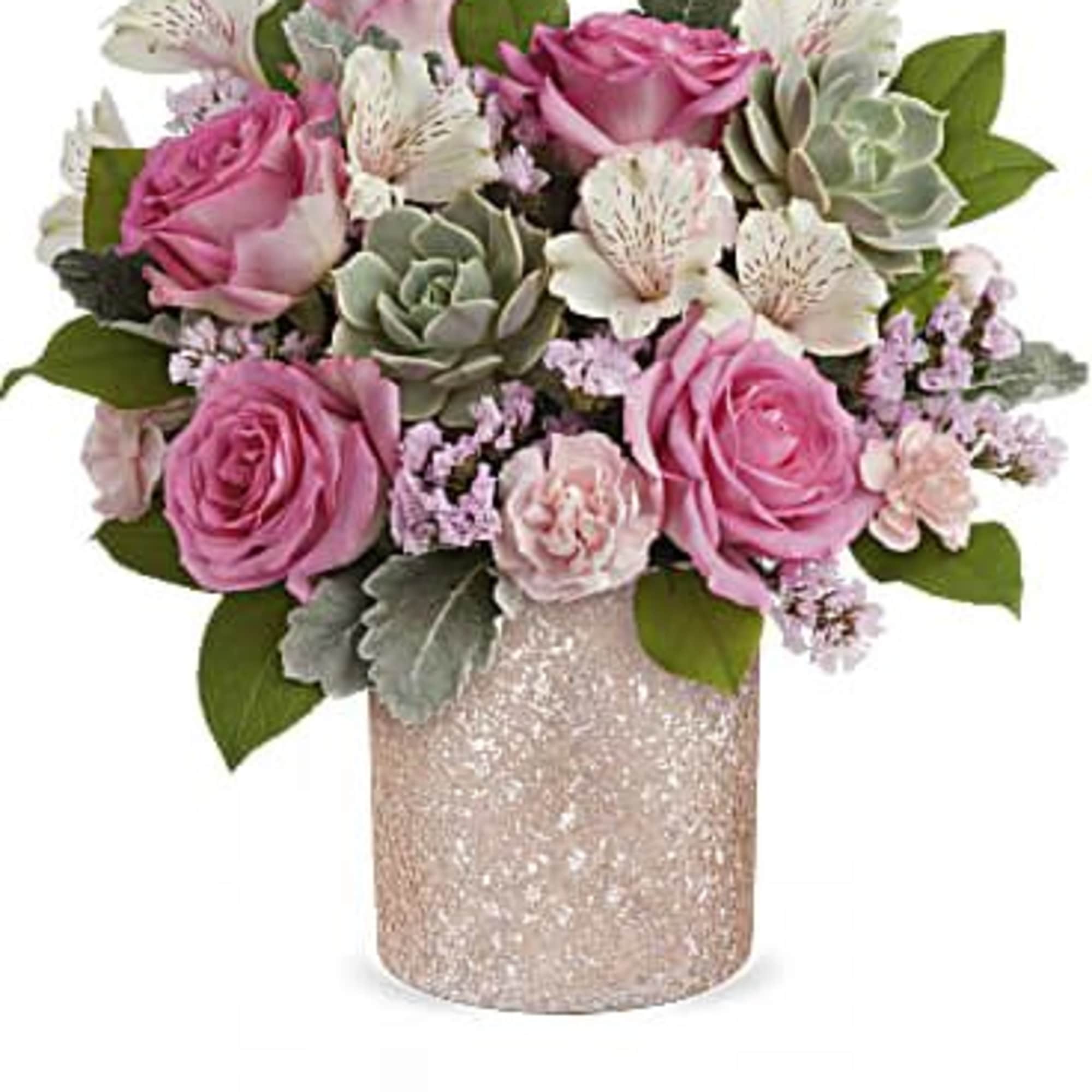 Capture their heart with the shimmering Blooming Brilliant cylinder, the perfect vessel