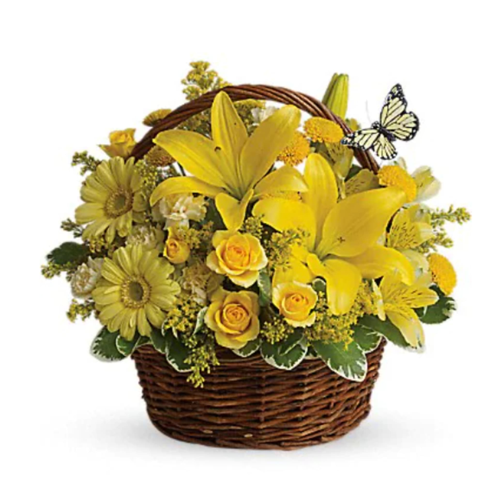 Wishes do come true, by the basketful, actually. This delightful arrangement is