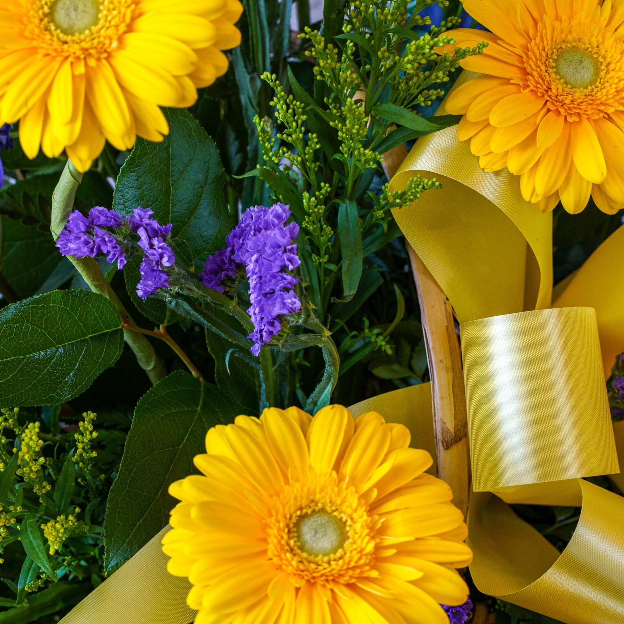 Celebrate a life well-lived with a cheery assortment of blue and yellow., photo 2 of 2