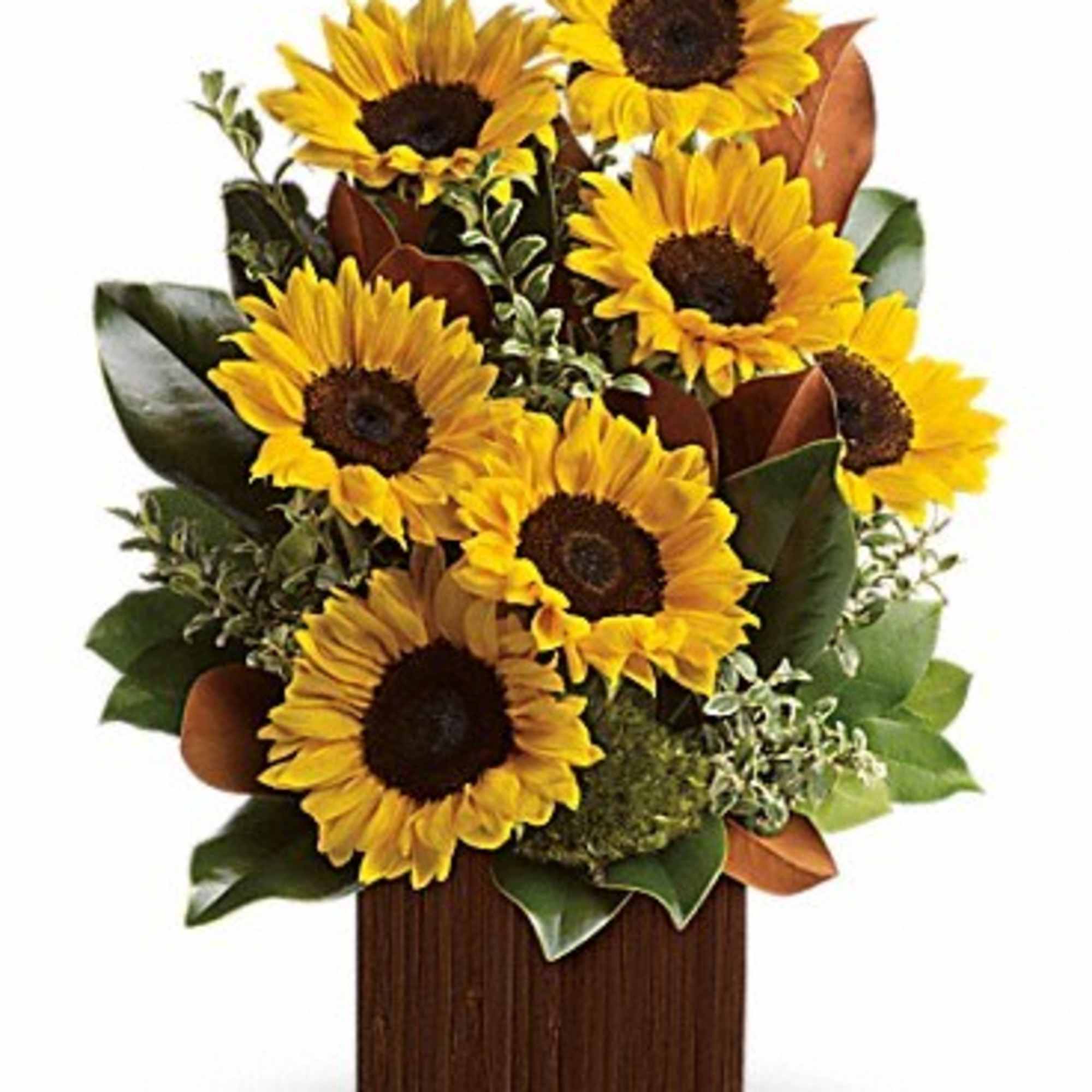 Rise and shine! Send her a sunrise with this golden bouquet of