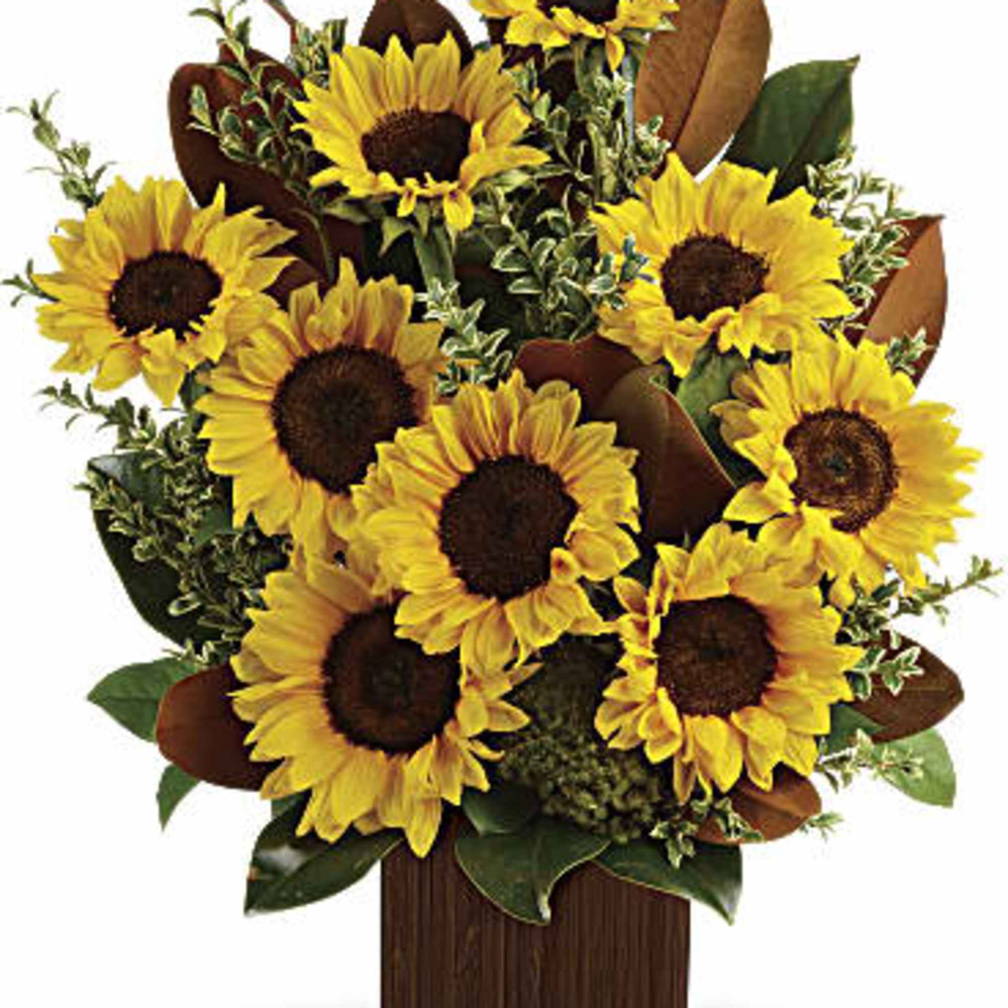 Rise and shine! Send her a sunrise with this golden bouquet of