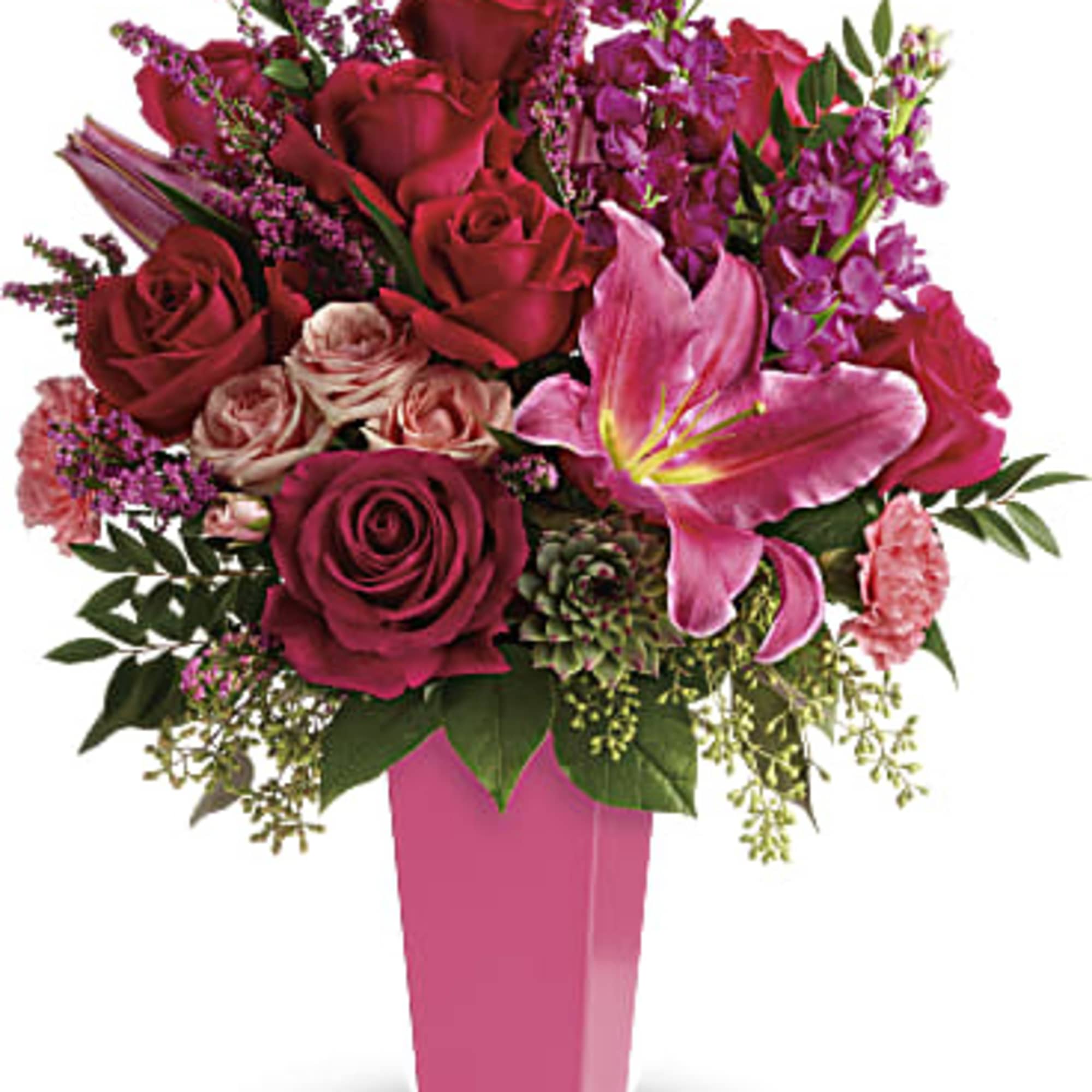 Pretty in pink! A surprise they'll remember forever, this fantasy of fuchsia