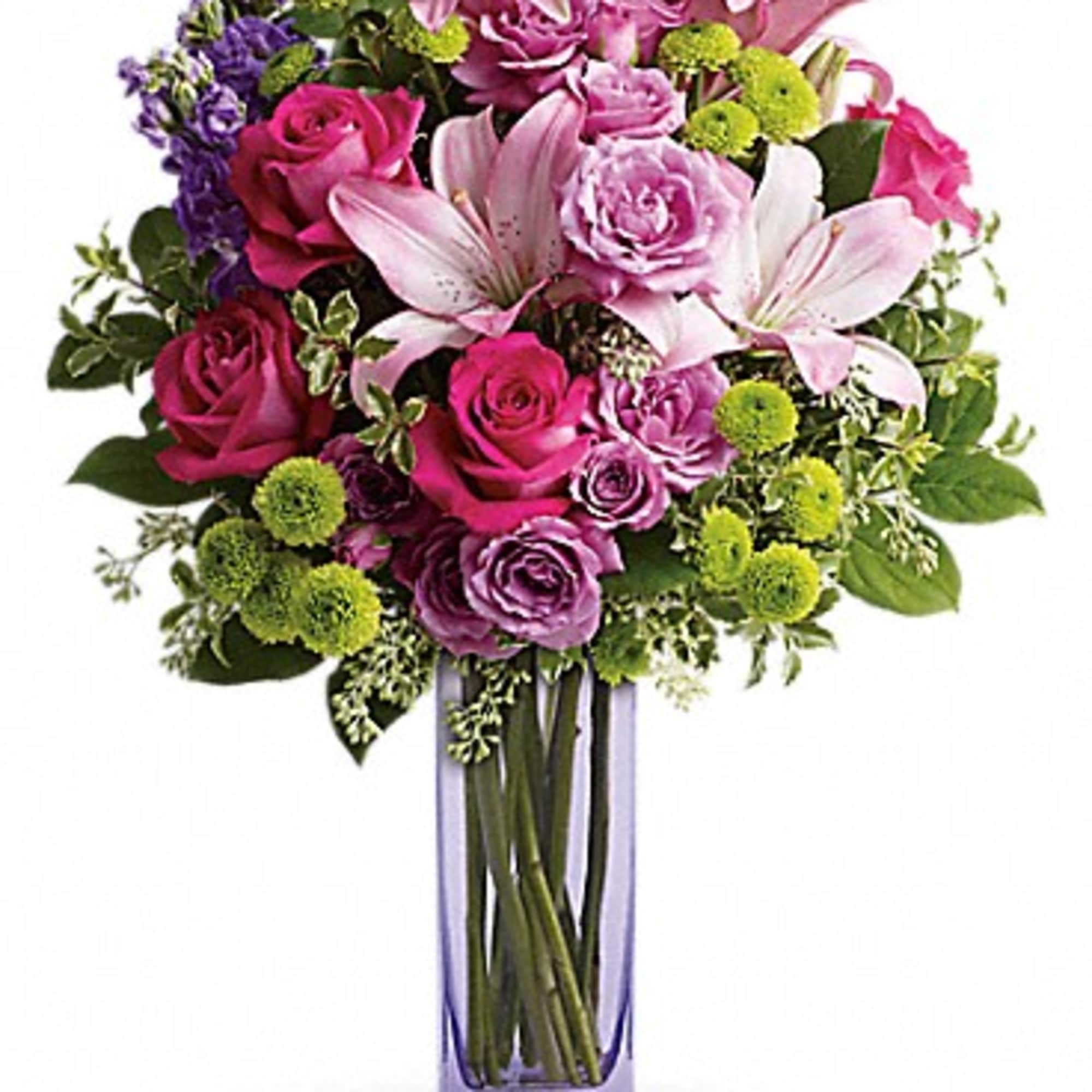 Color them happy with this bold, beautiful mix of hot pinks, flirty