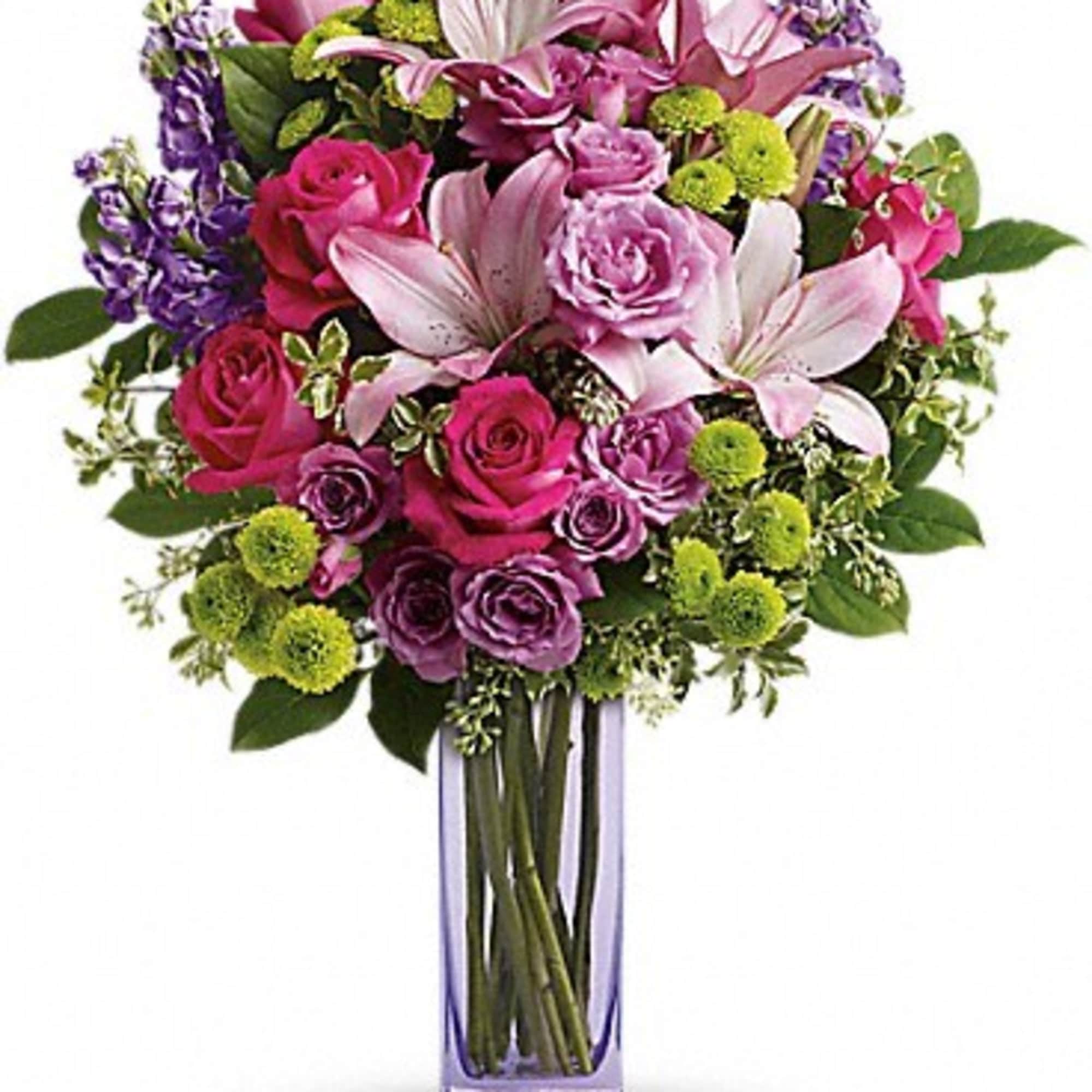 Color them happy with this bold, beautiful mix of hot pinks, flirty