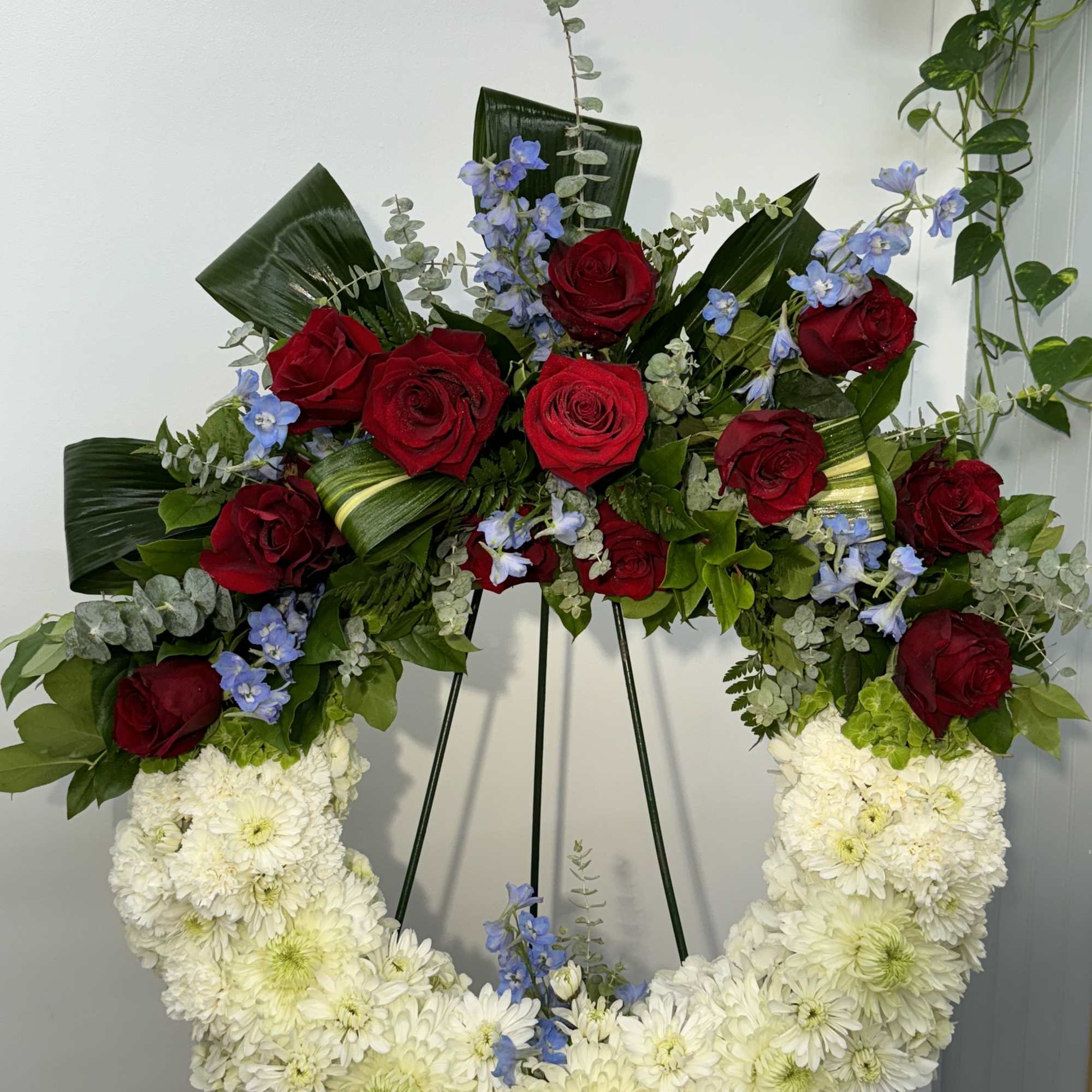 A perfect way to honor their beliefs and actions, this red, white