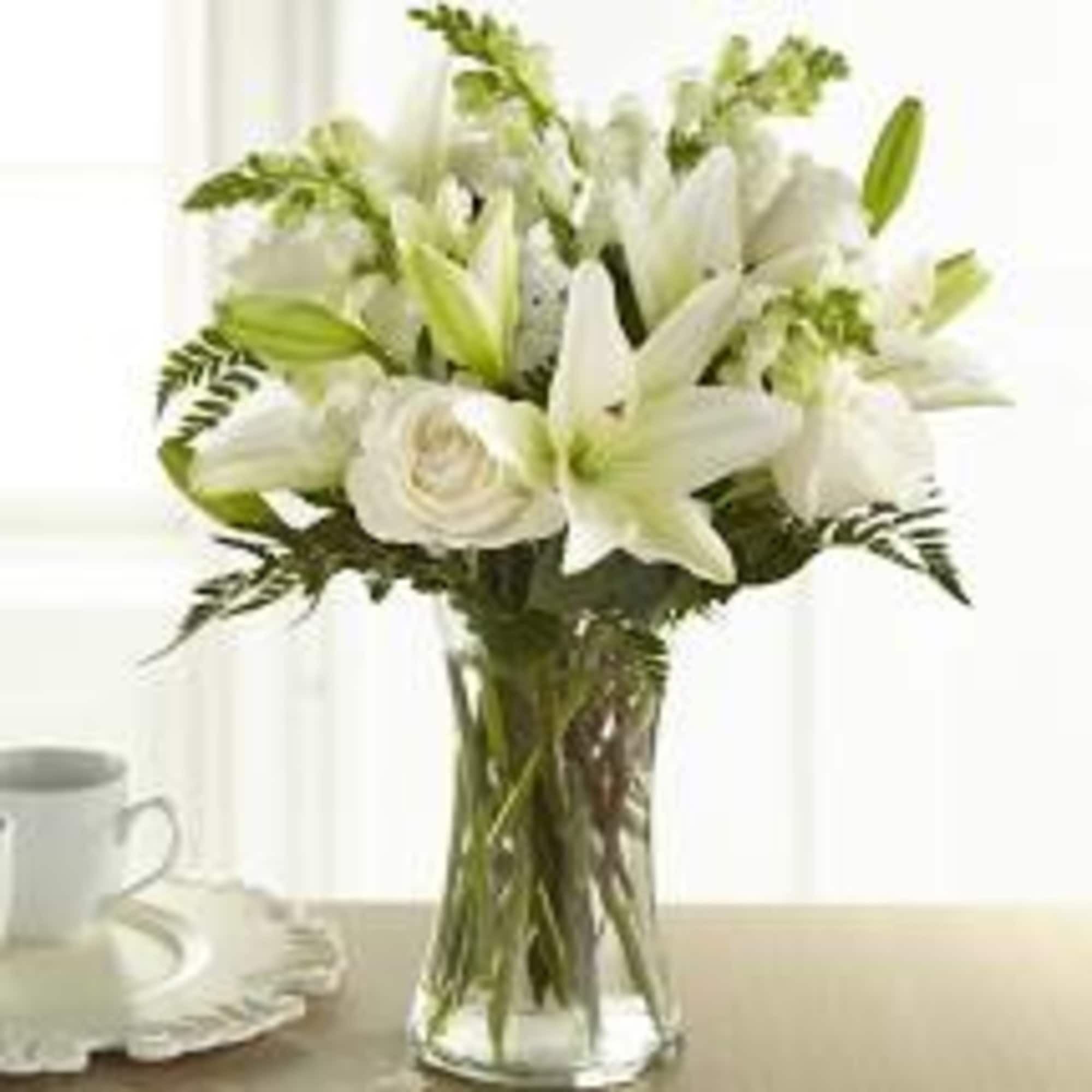 An exuberance of bright and beautiful white blossoms provides an exquisite way