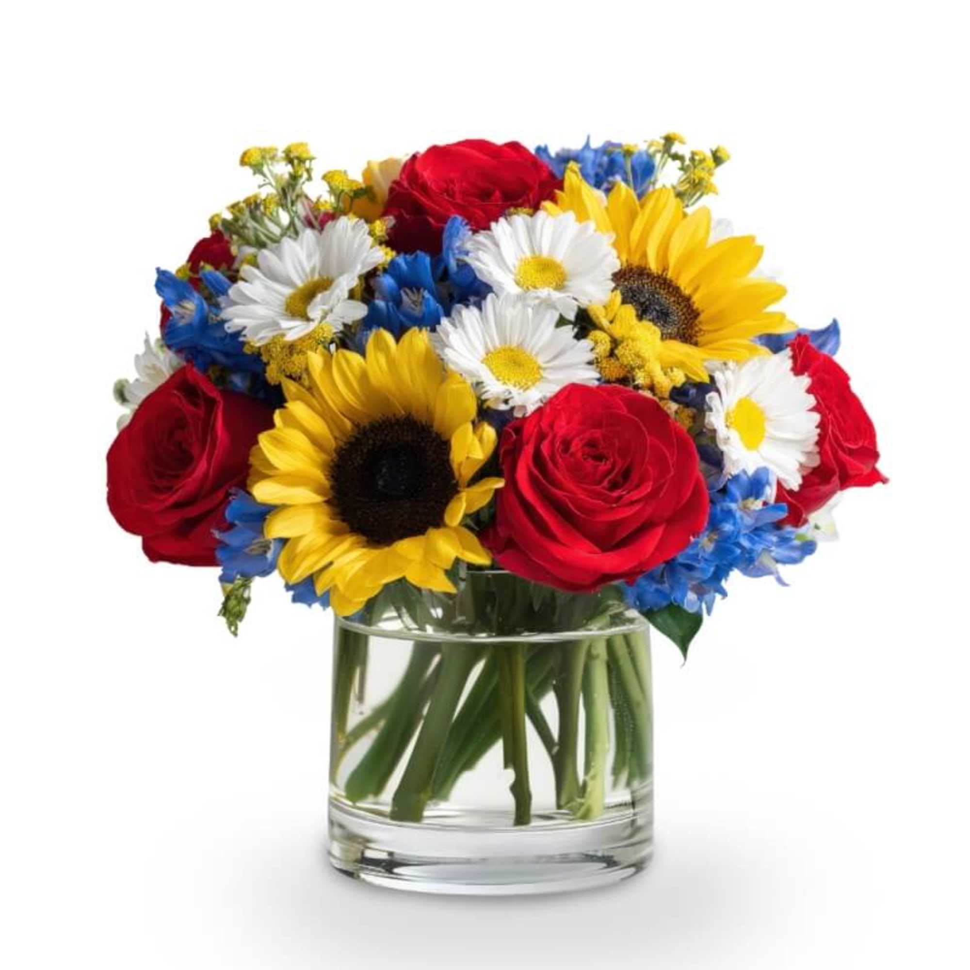 Celebrate Independence Day with bold, bright beauty. Stars and Sunlight bursts with