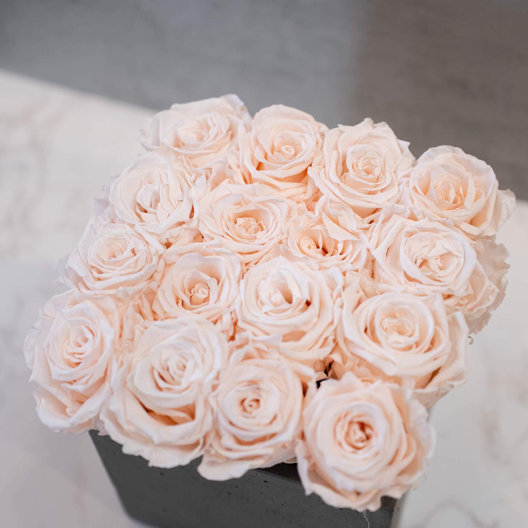 High end preserved roses, custom designed by hand in our local shop