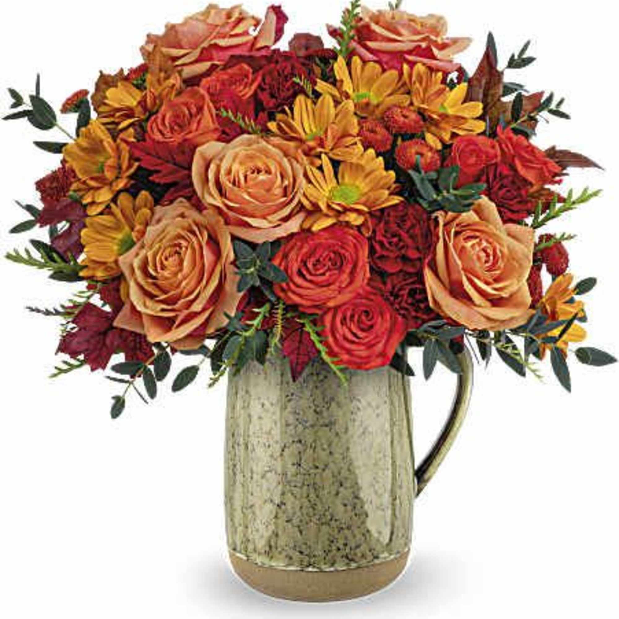 Embrace the charm of autumn's majestic meadow with this heartfelt rose bouquet