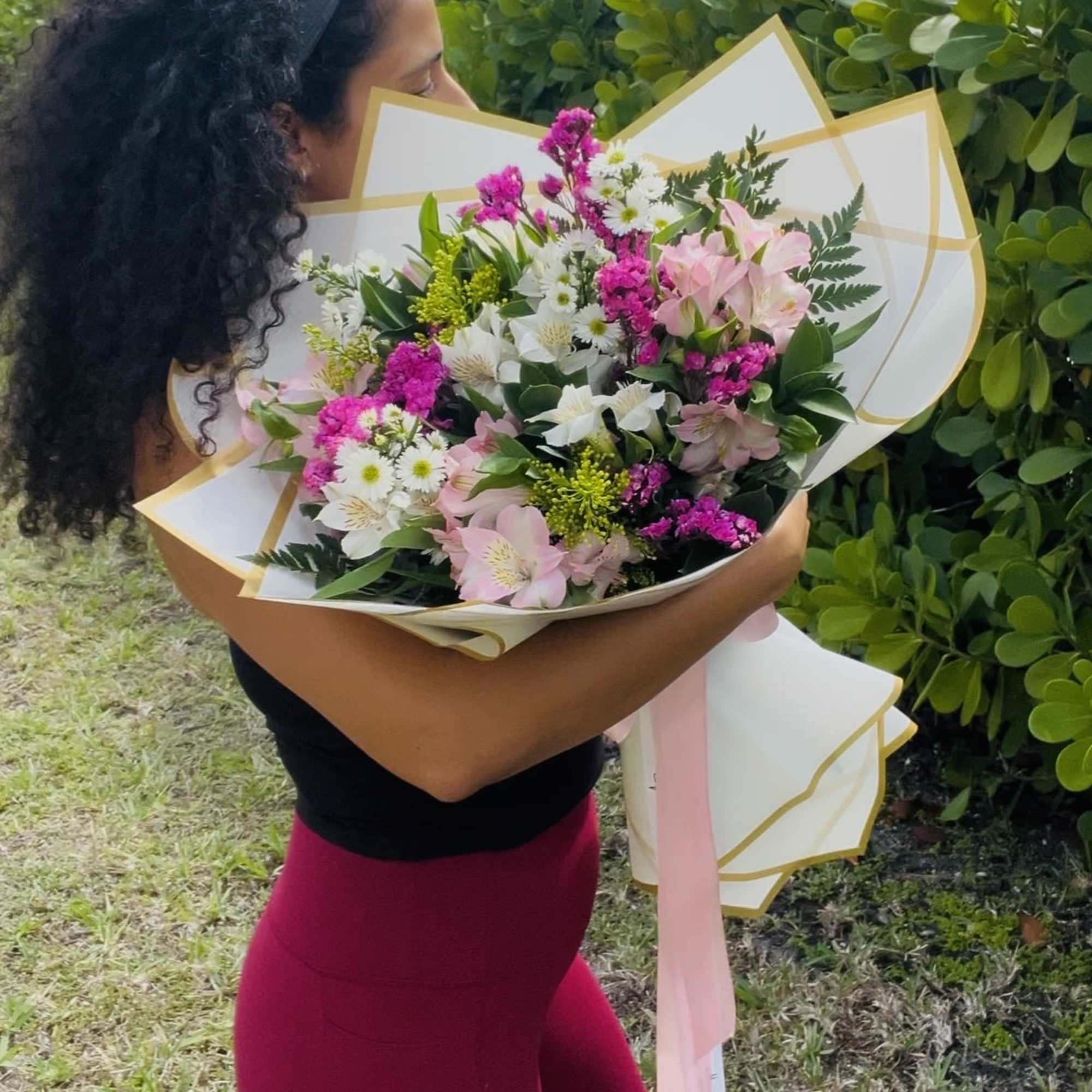 Pink Garden Party is a vibrant, joyful bouquet bursting with color, texture, photo 2 of 3