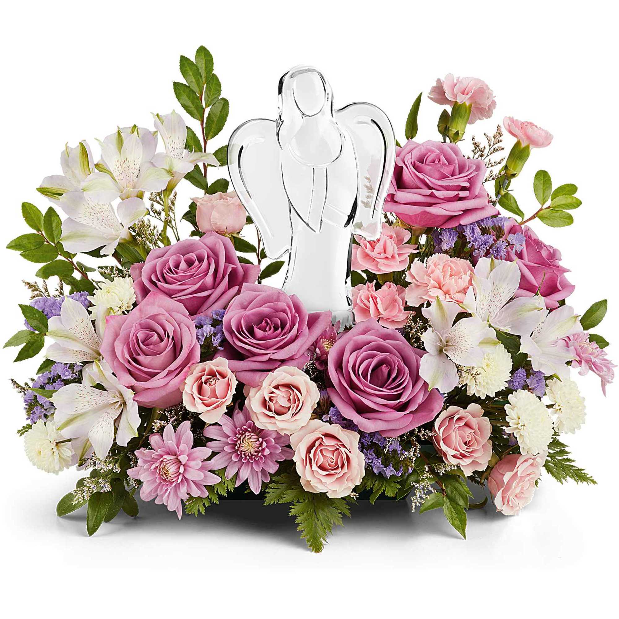Bring peace and comfort with our In Heaven's Arms Bouquet, featuring soothing
