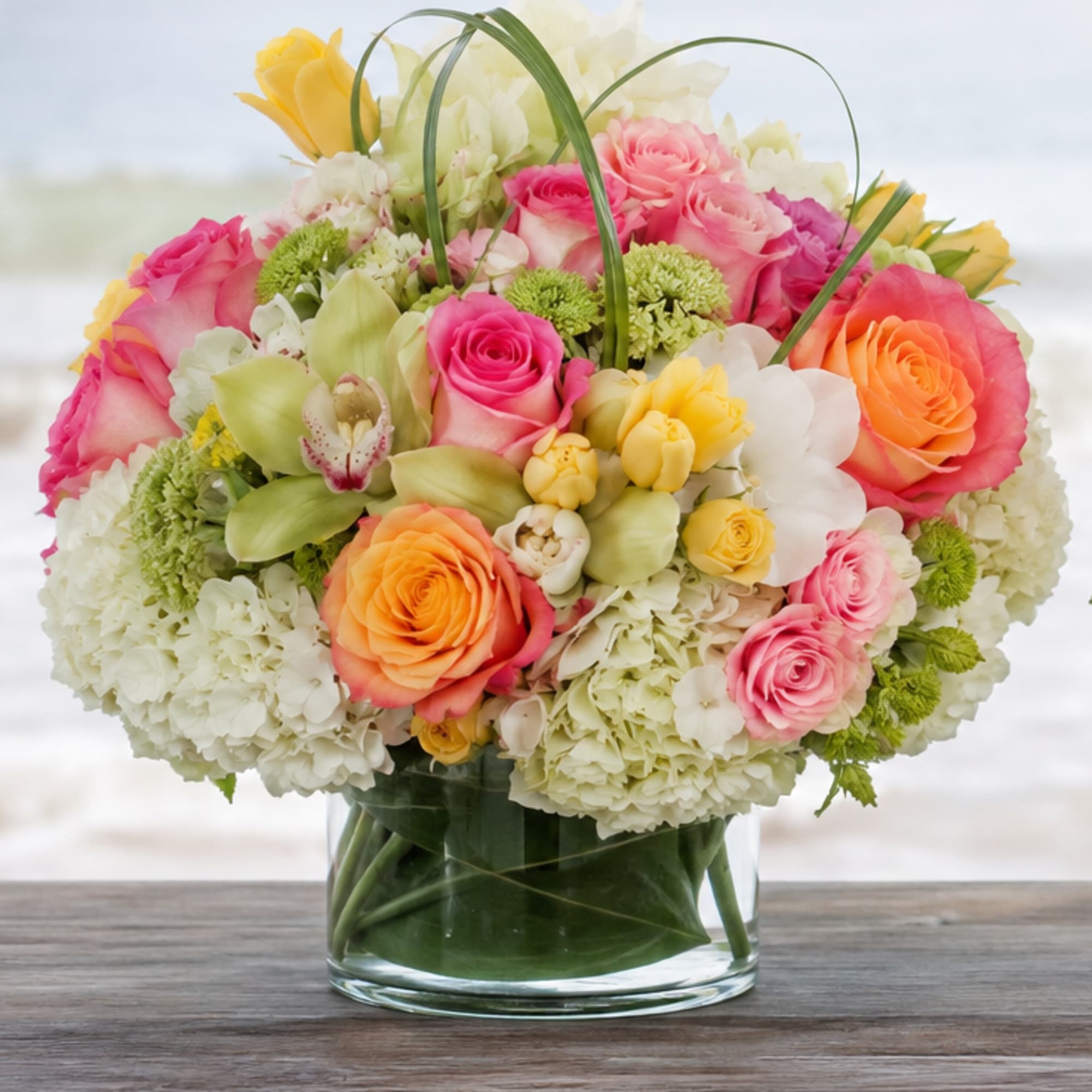 Soft pastel abundance greets the recipient at first glance - a cheerful