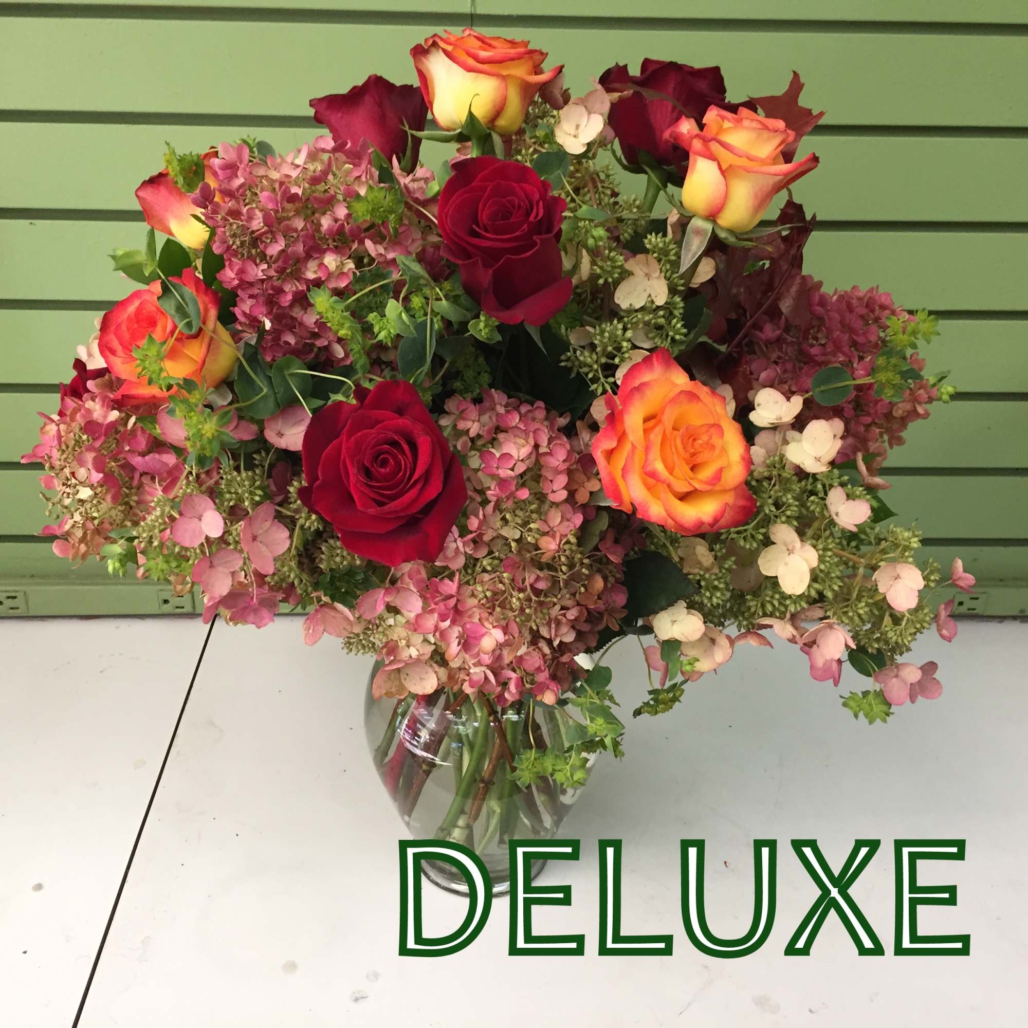Vase of roses in the colors of fall. Can be one, two, photo 2 of 2
