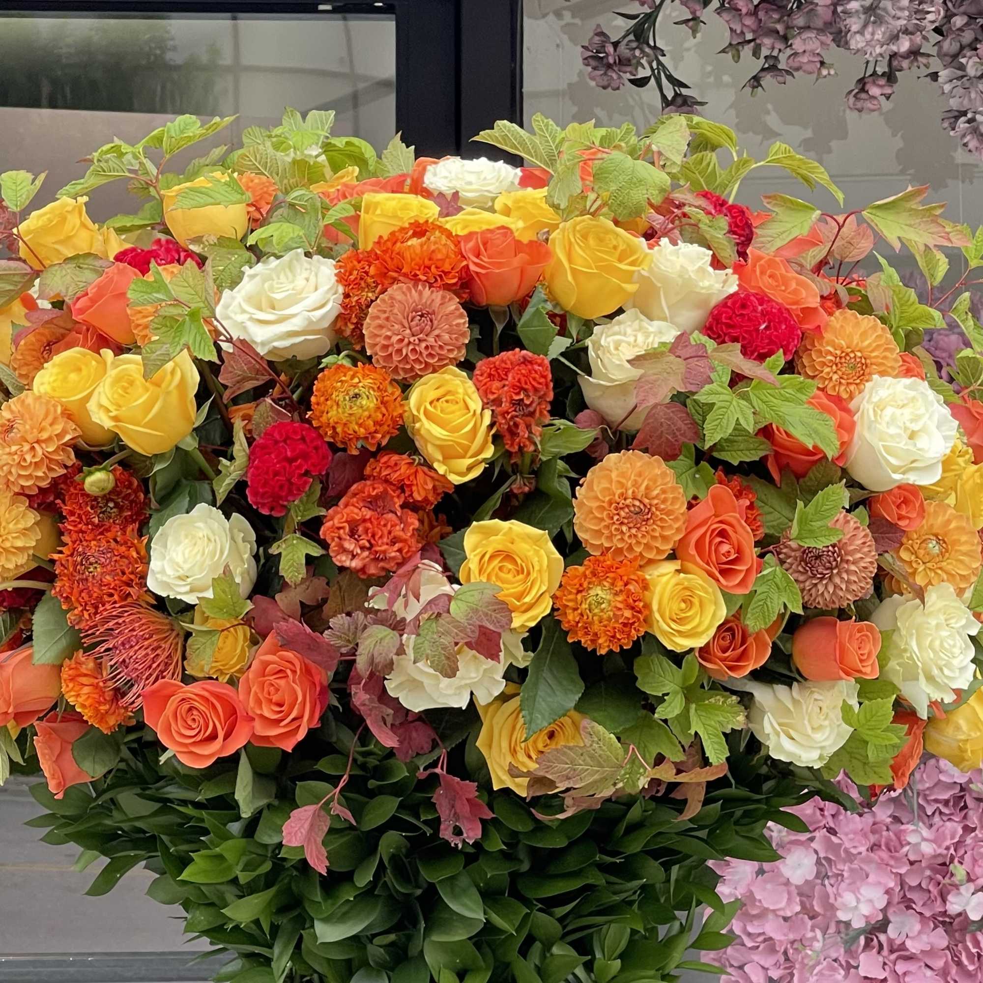 Standing bouquet with the mix of flowers , photo 2 of 2