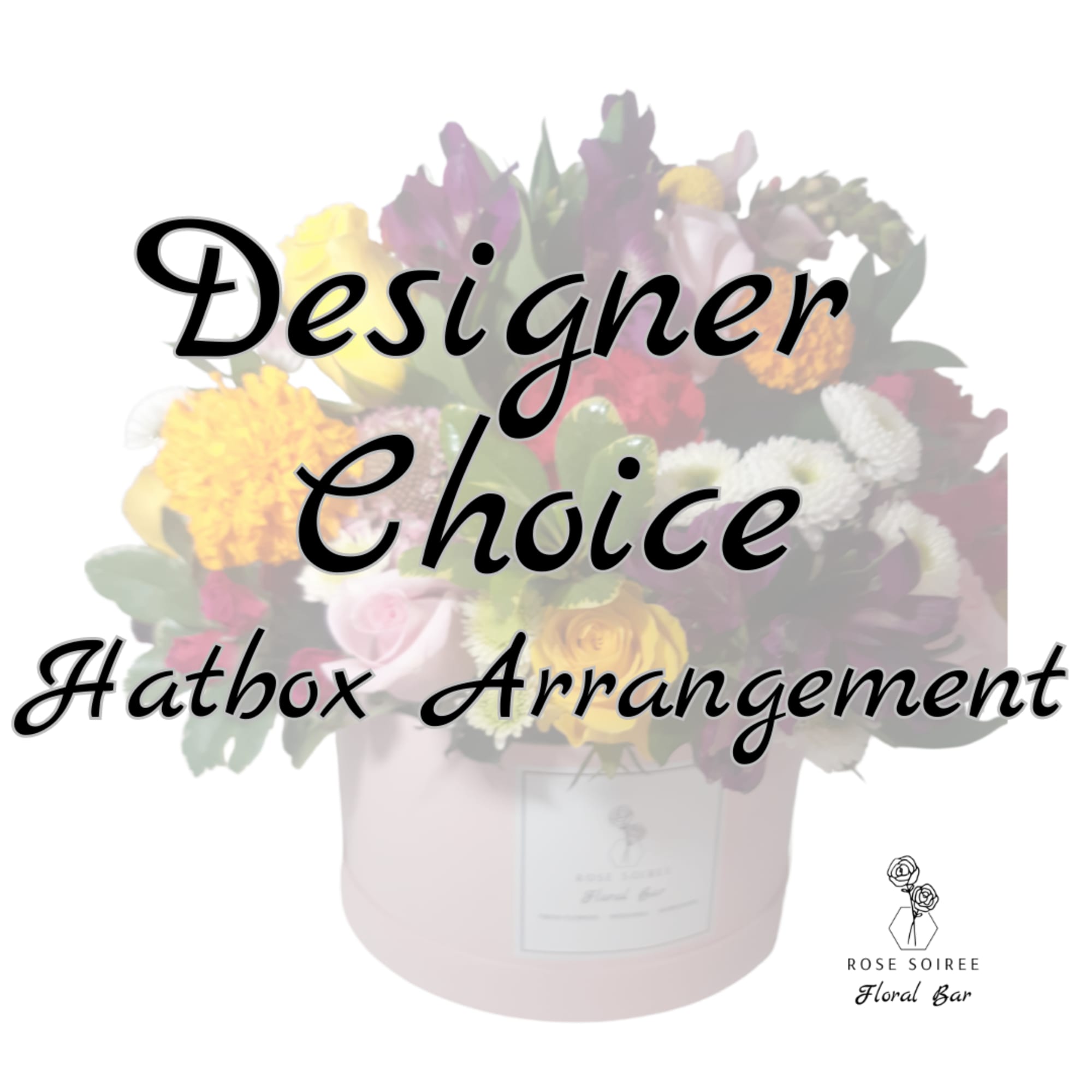 The Designer&rsquo;s Choice Hatbox Arrangement allows our team to create a one-of-a-kind, photo 2 of 3