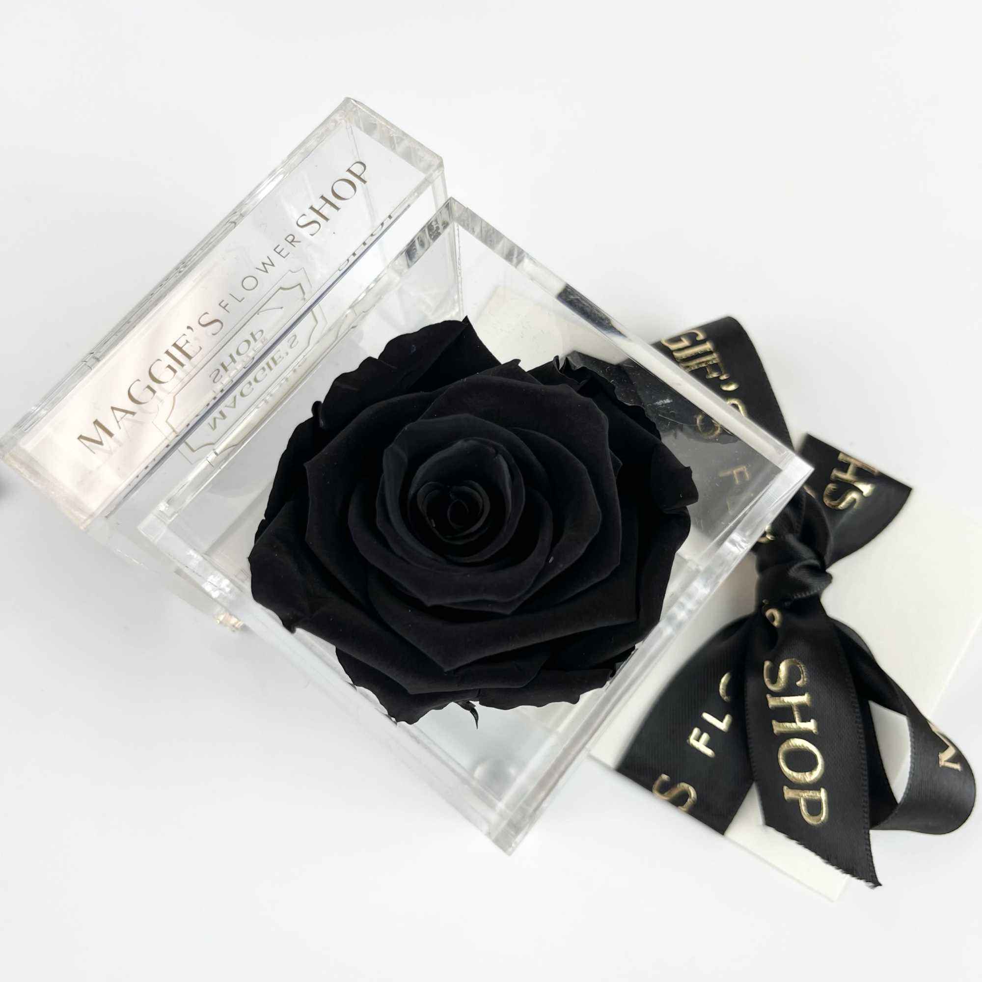 Eternity roses are real roses that have been preserved to last up