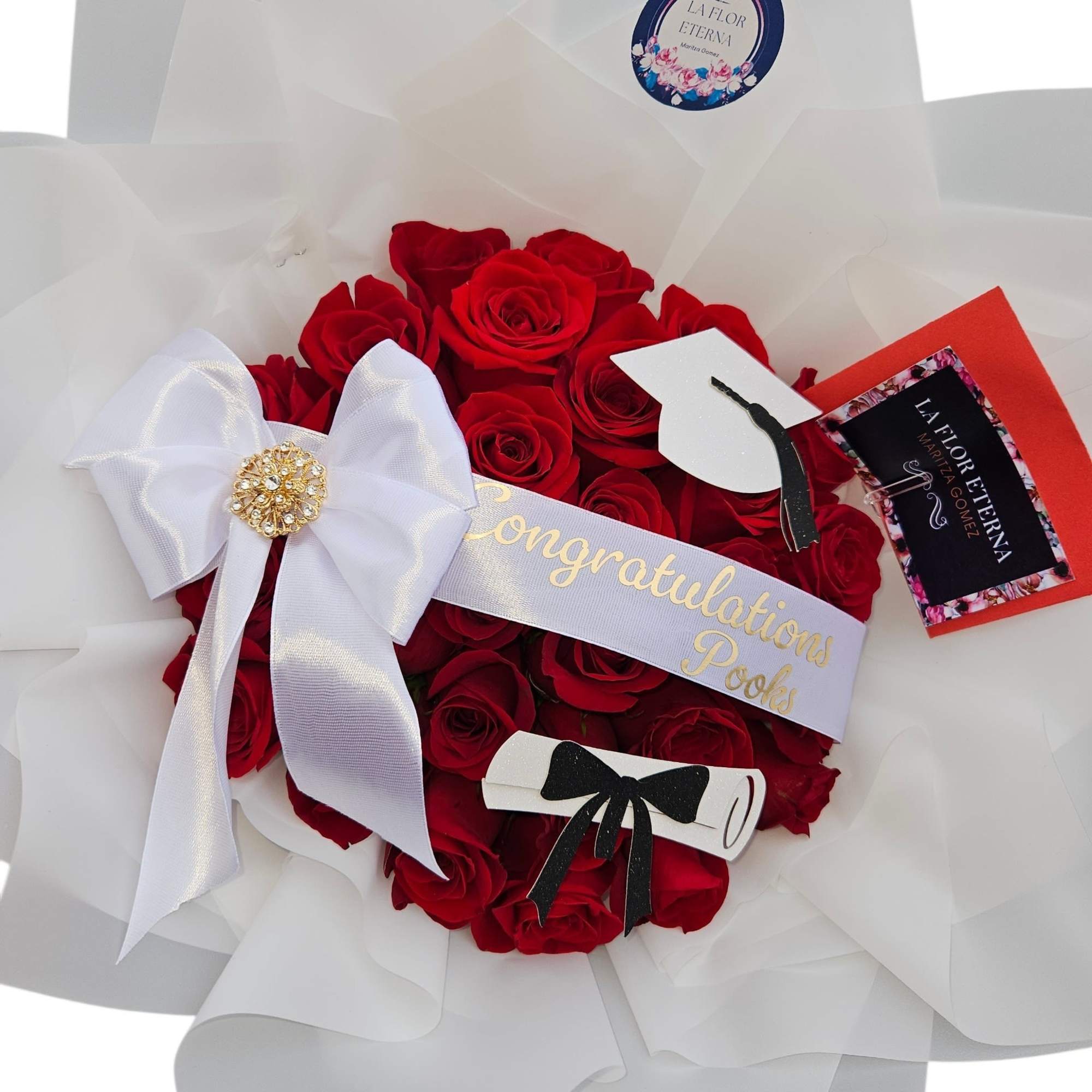 A concentrated cloud of velvety red roses creates a bold, romantic statement-designed