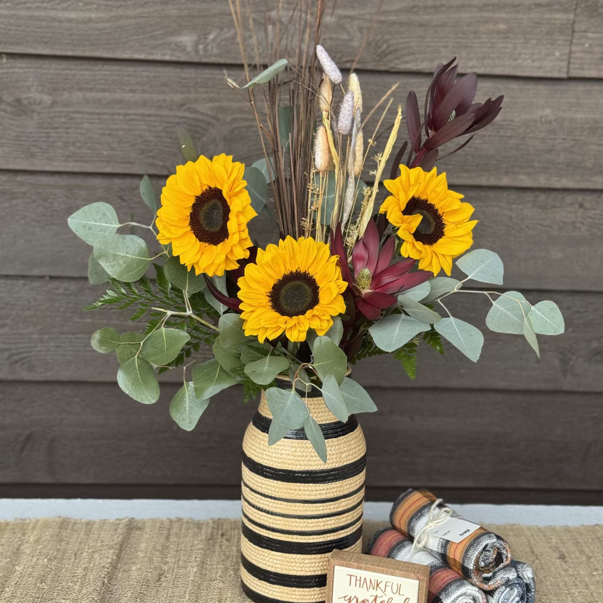 The sunflowers are the star of show in Autumn Harvest.  Set, photo 2 of 2