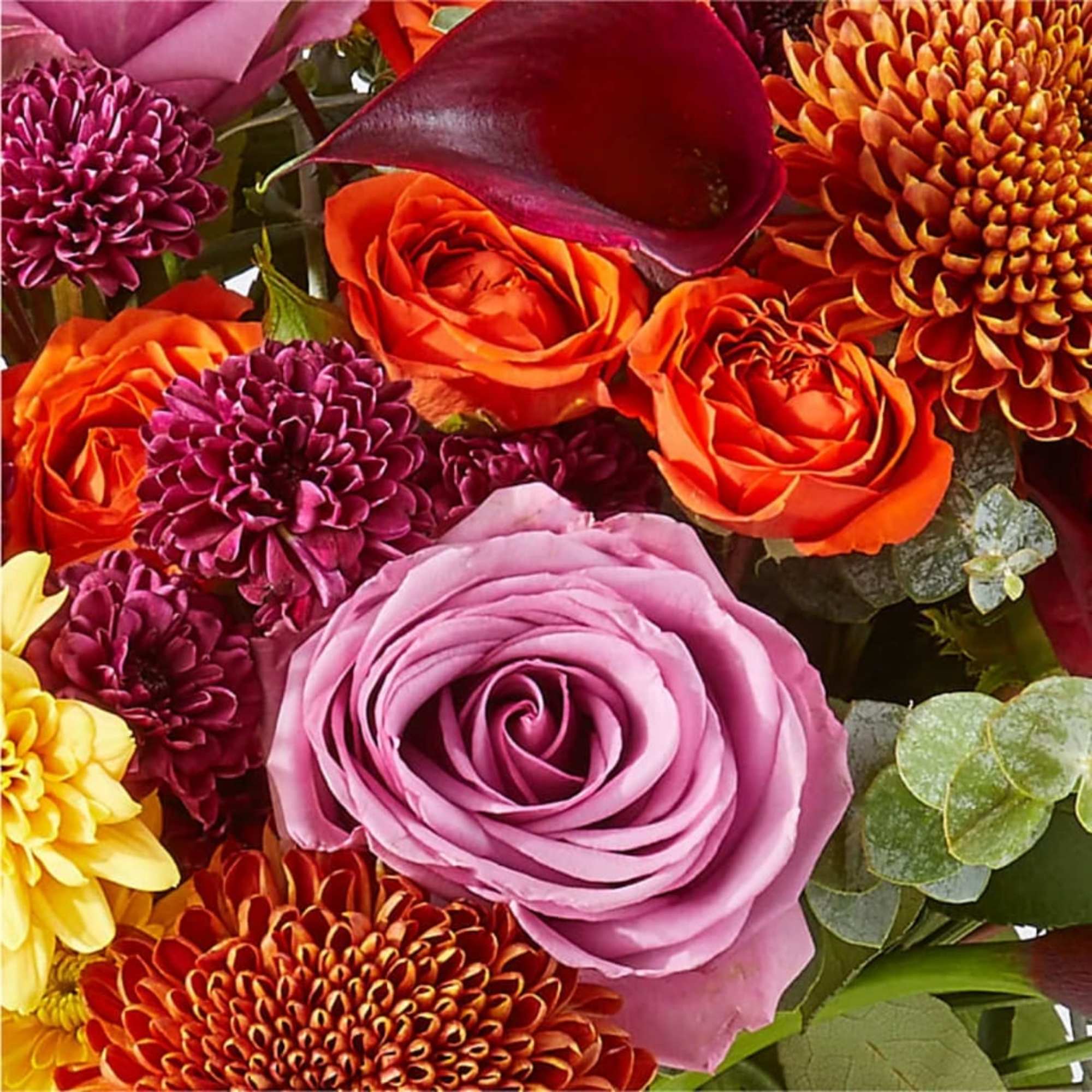 A bold, color-packed bouquet that reads like a Vivid Sunset-this flower arrangement, photo 2 of 2