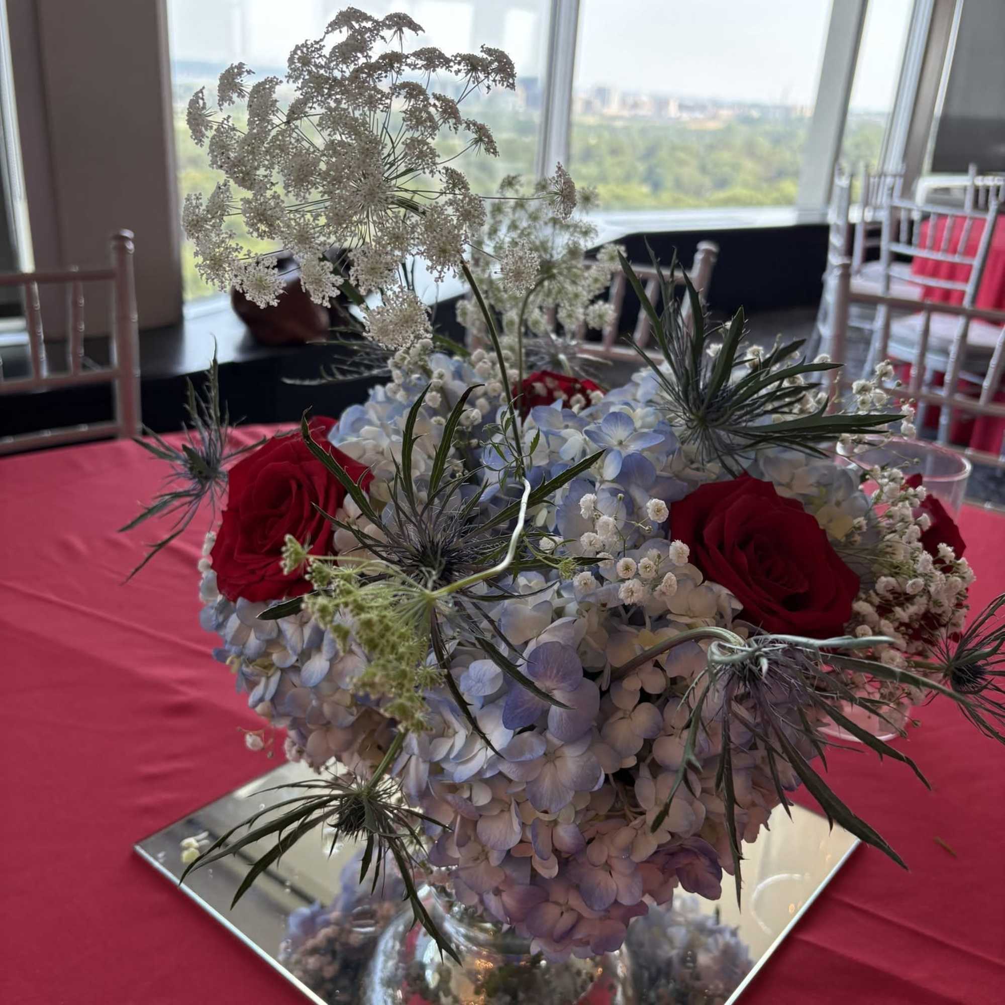 The Patriotic Blast Centerpiece brings a sophisticated burst of patriotic color to, photo 2 of 2