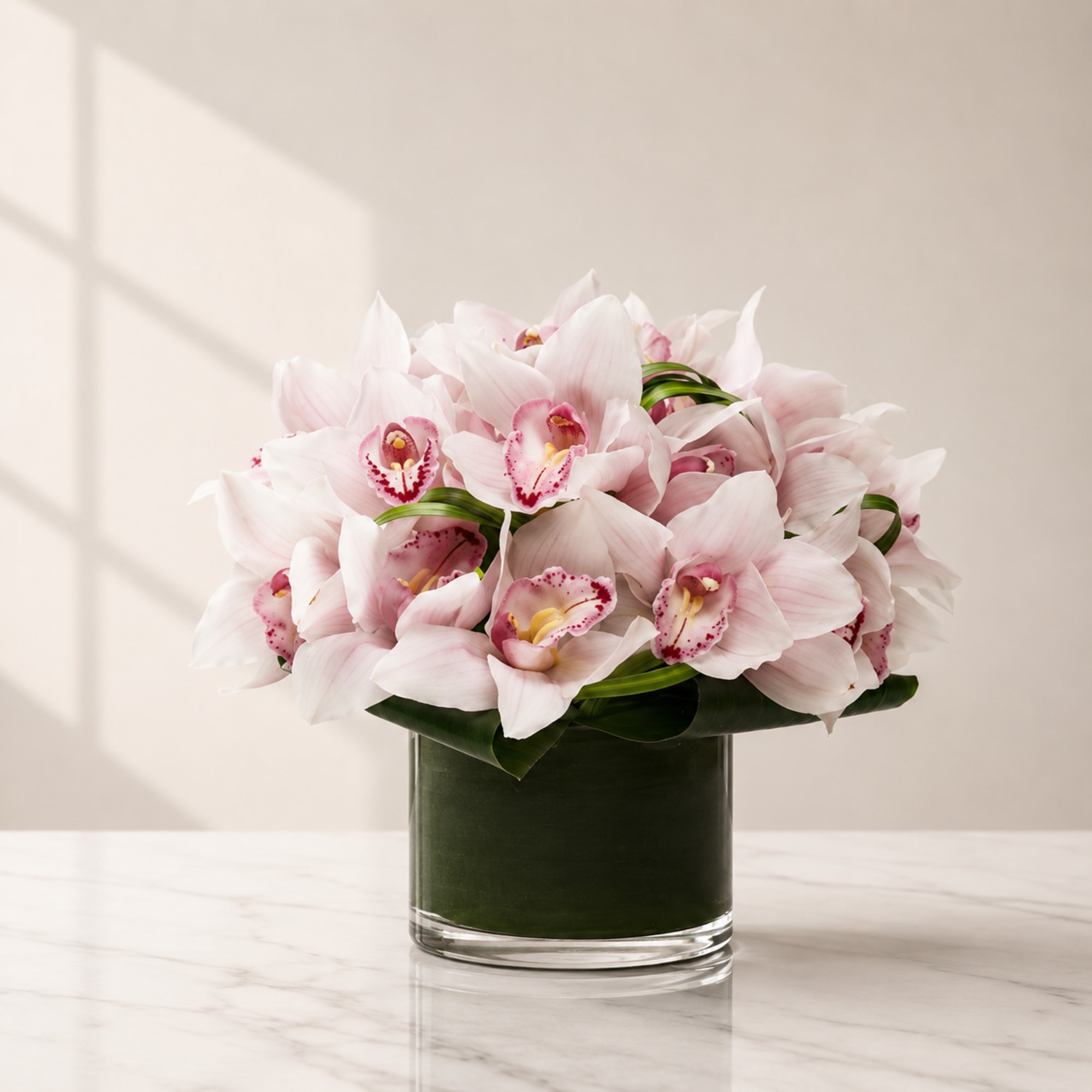 Soft, graceful, and effortlessly luxurious, the Pink Velvet Orchid arrangement features lush, photo 2 of 2
