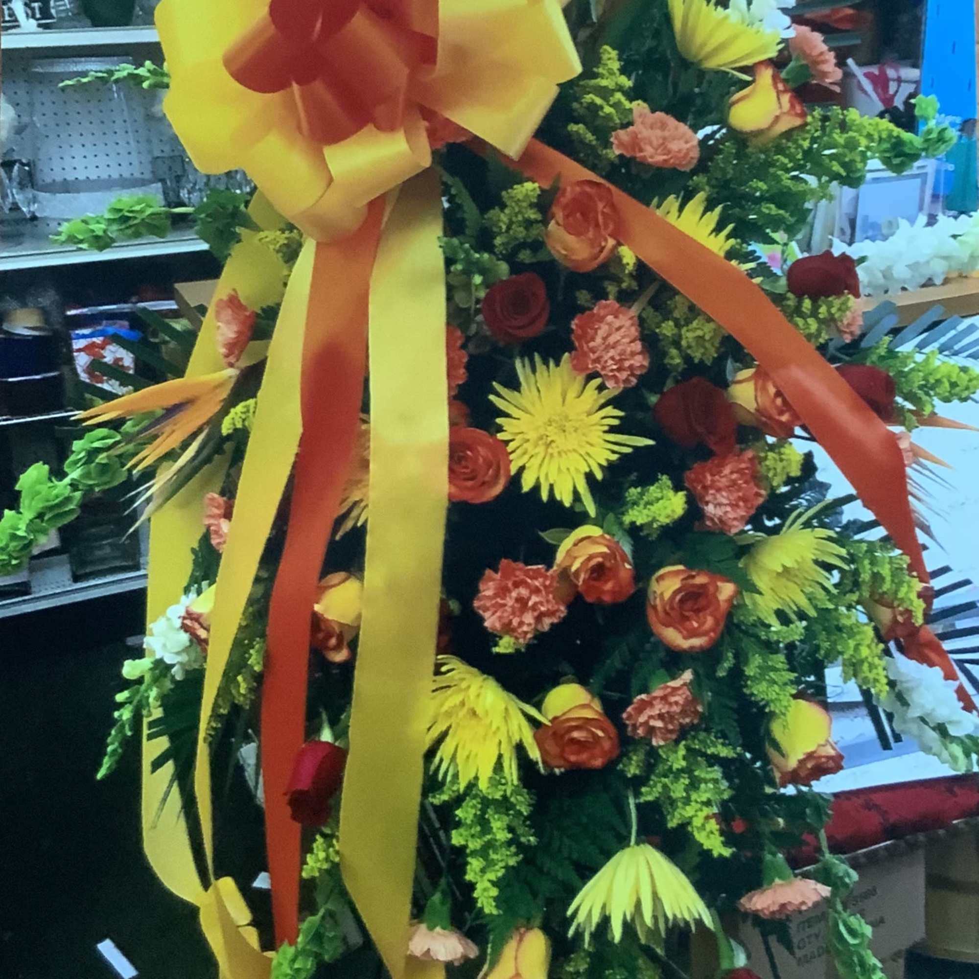 Comes with casket spray and 2 stands, photo 5 of 8